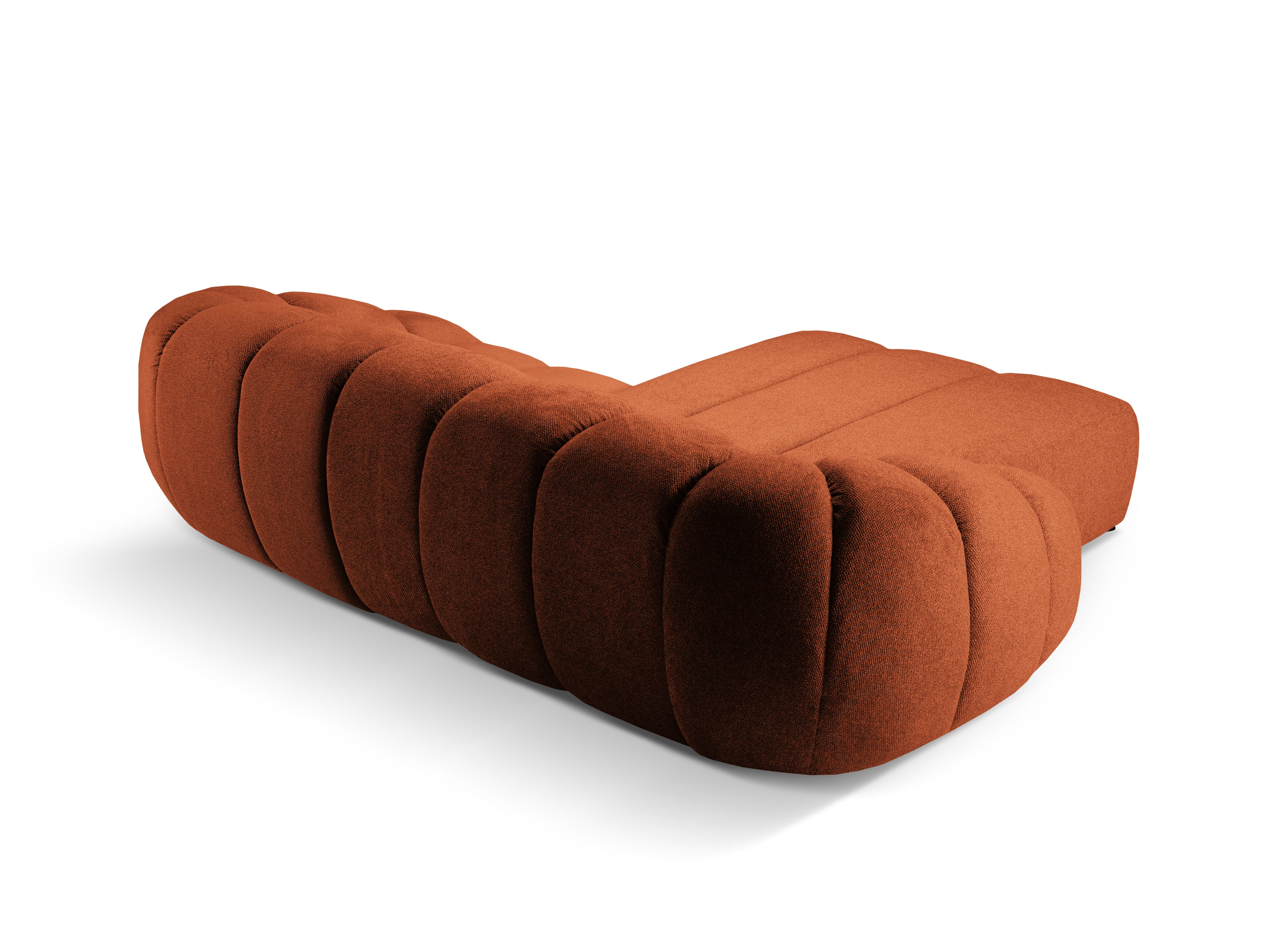 Rohová sedačka pro 3 osoby levostranná DIANA terracotta szenil