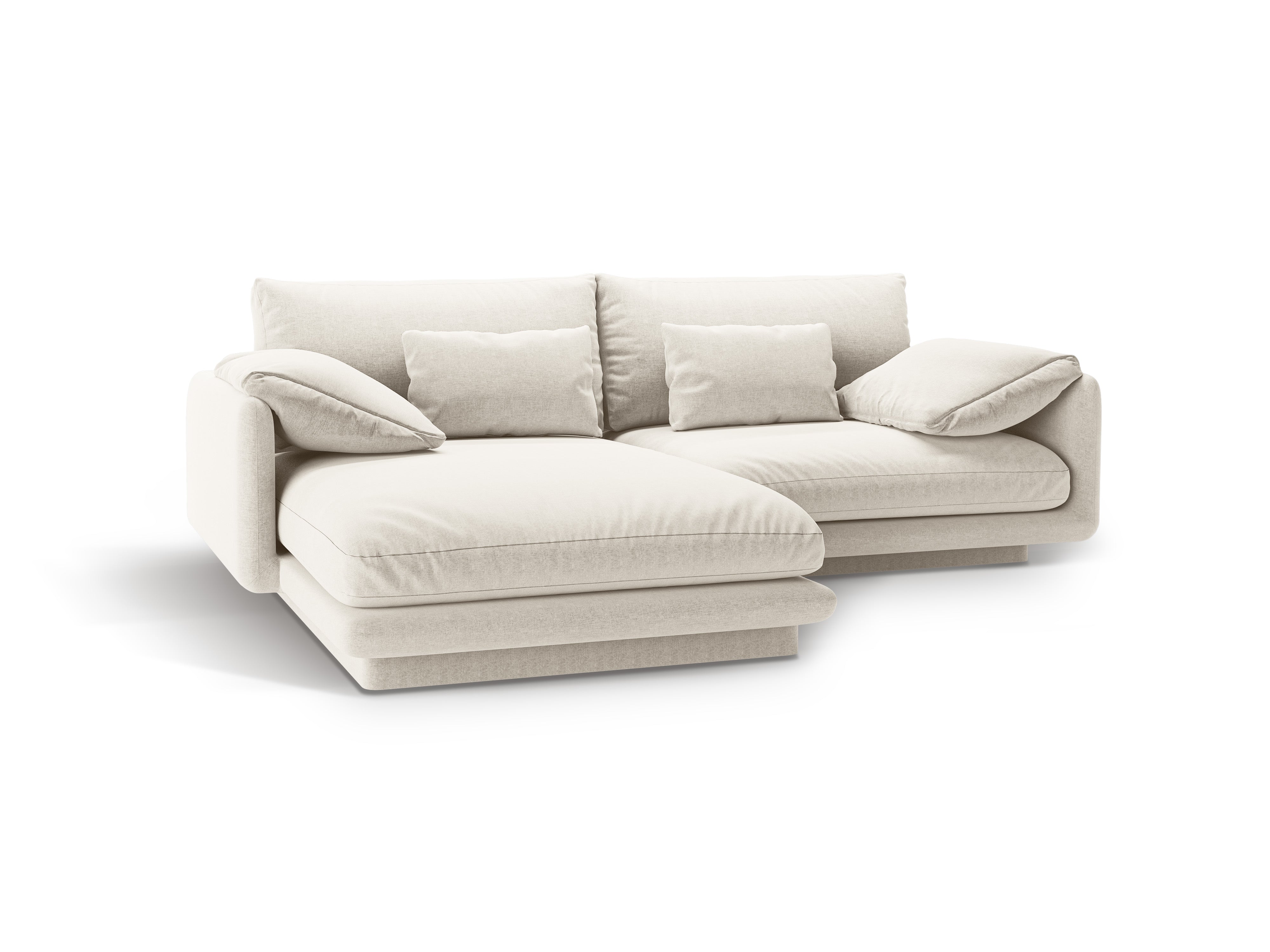 Left-handed 3-person corner Torino ivory