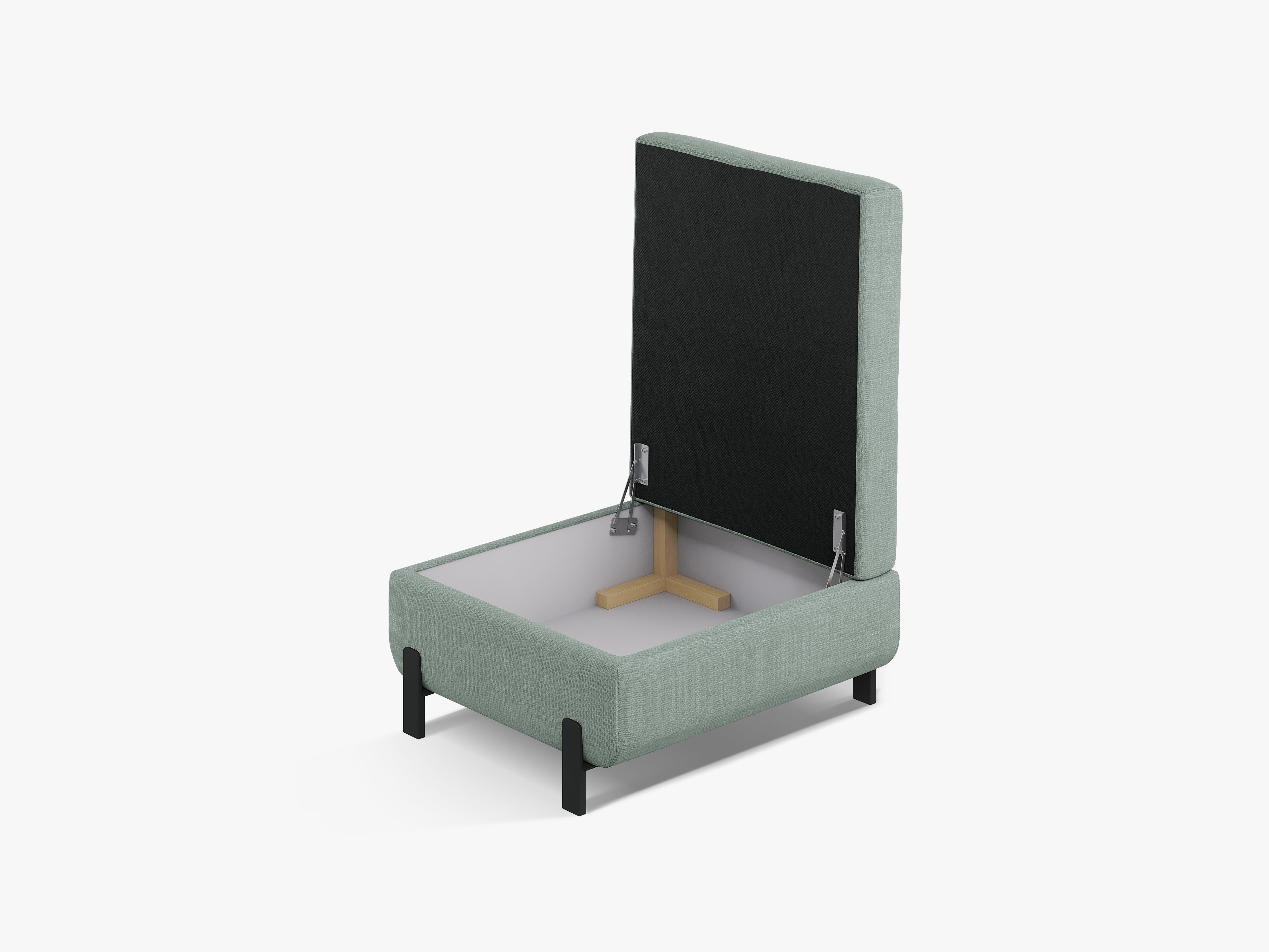 Puf se schovkou GLORIA mátový šenil