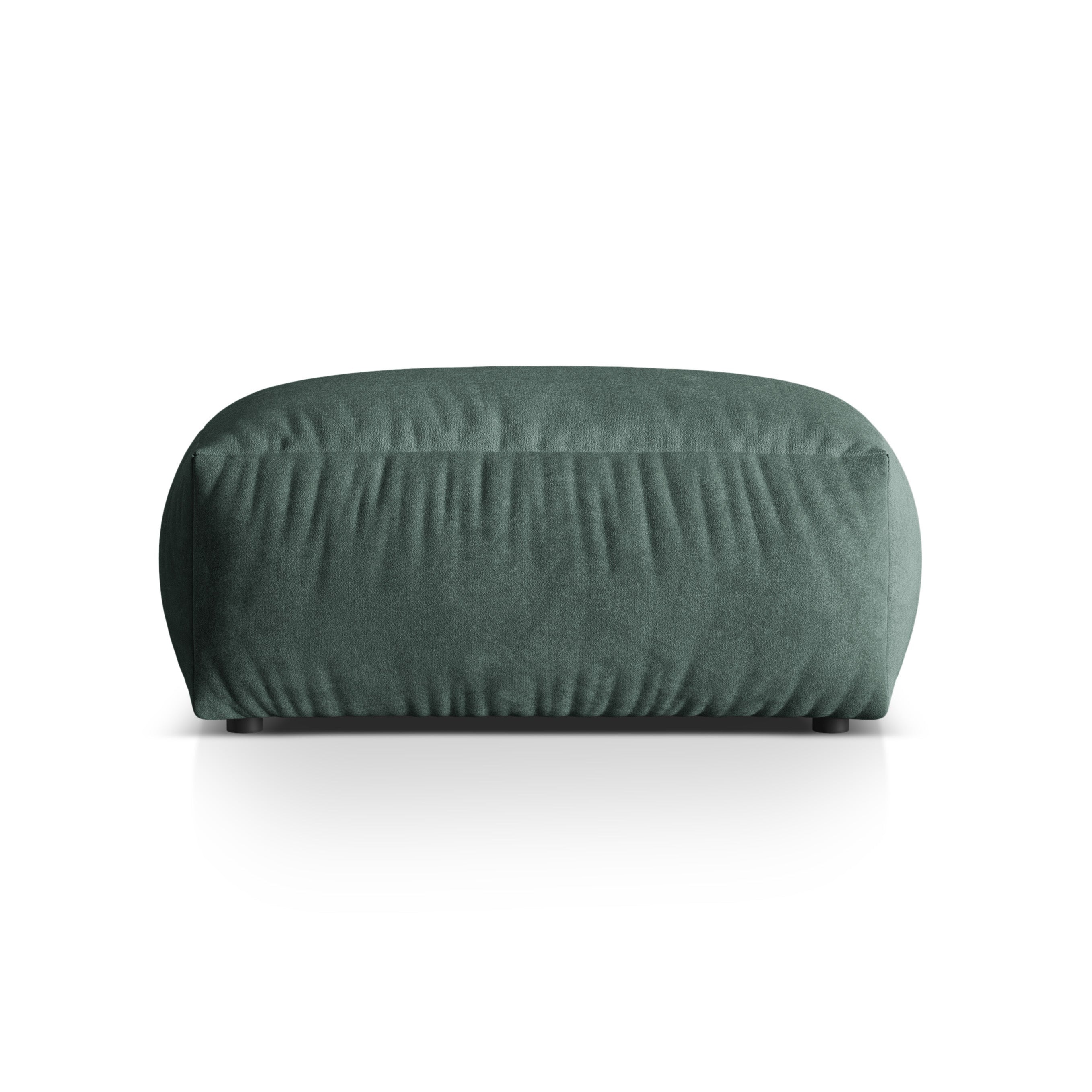 Martin Petrol velvet pouf