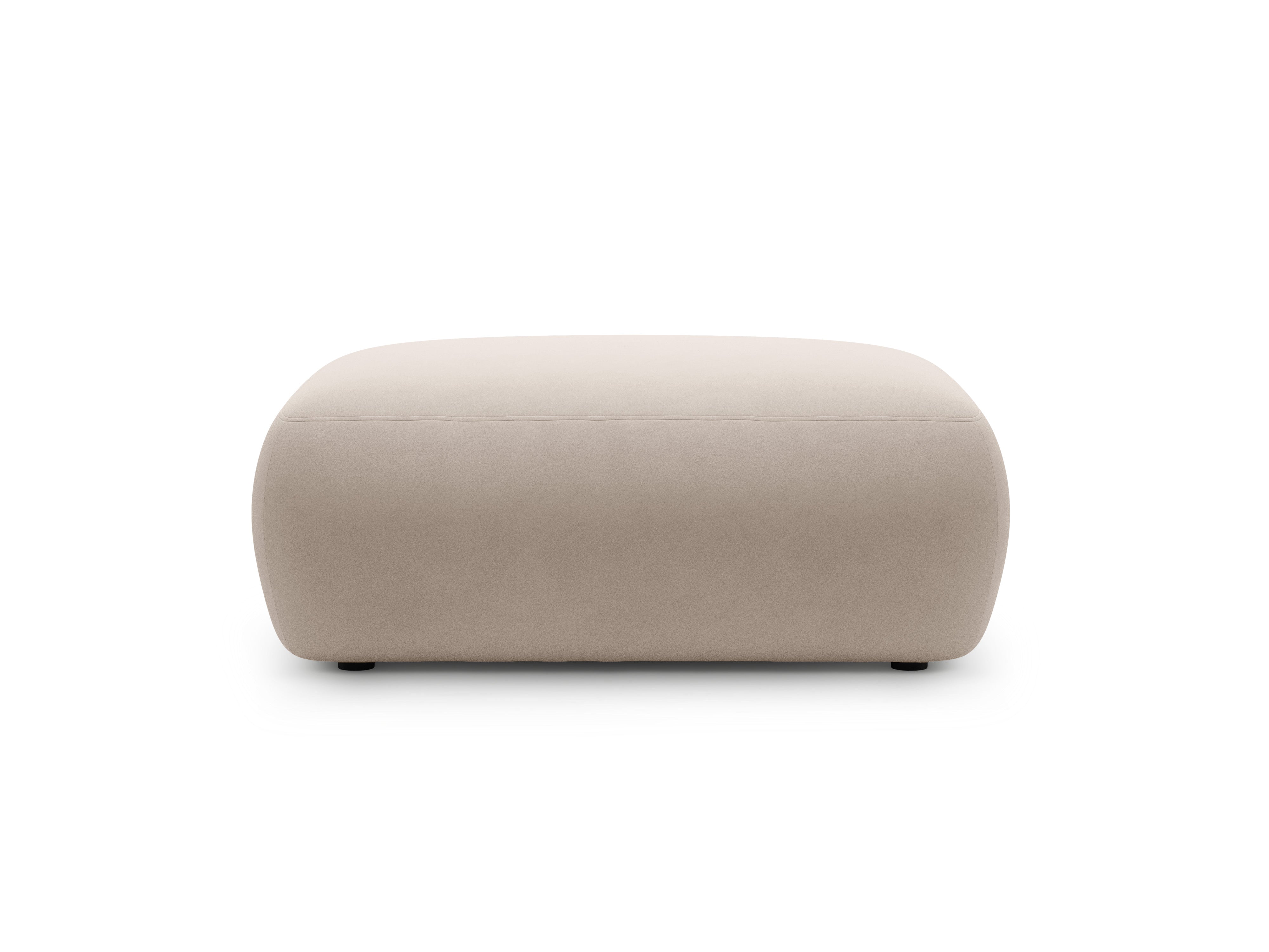 Rectangular Velvet Pouf KATE Beige