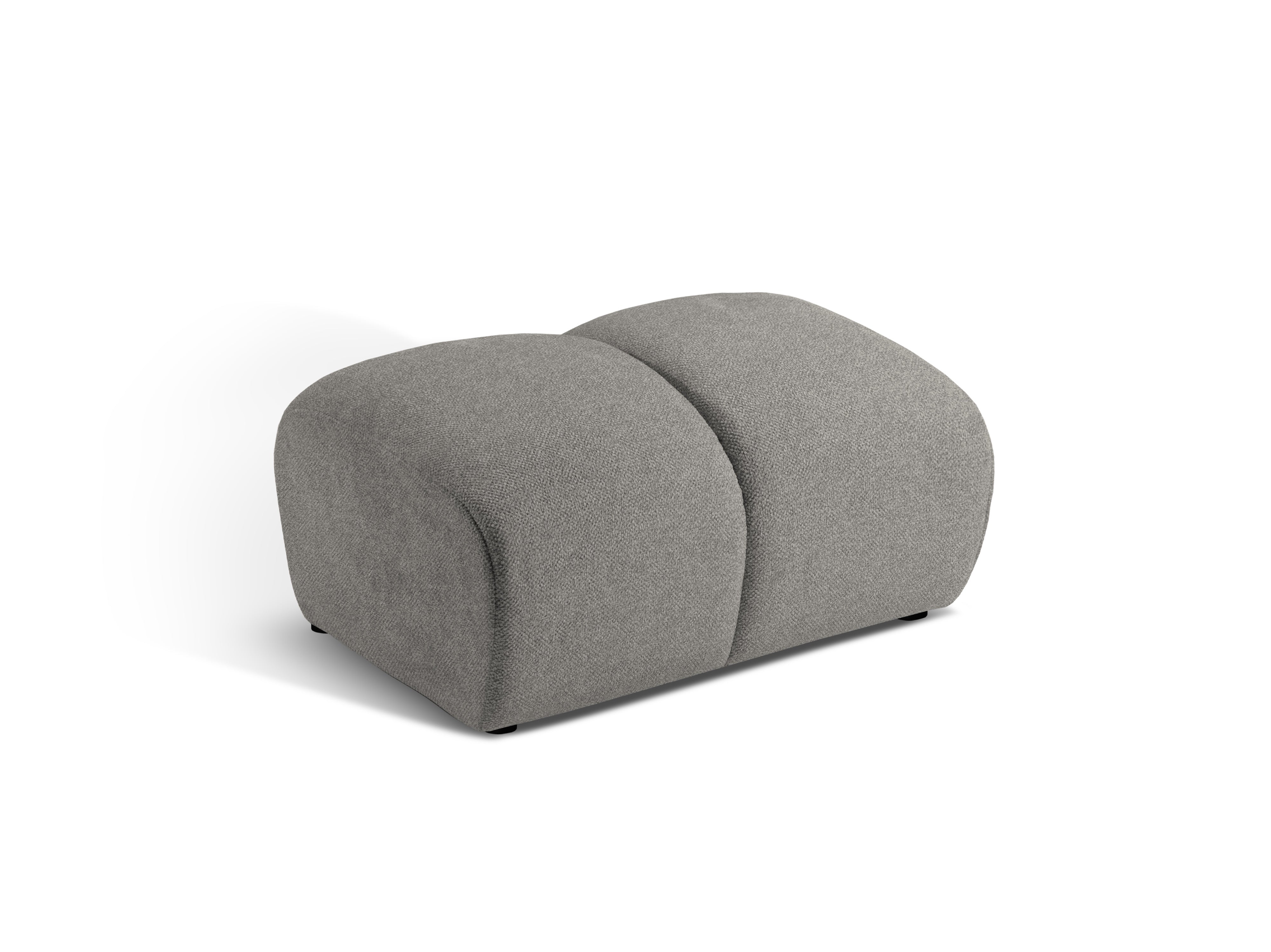 DIANA light gray chenille pouf