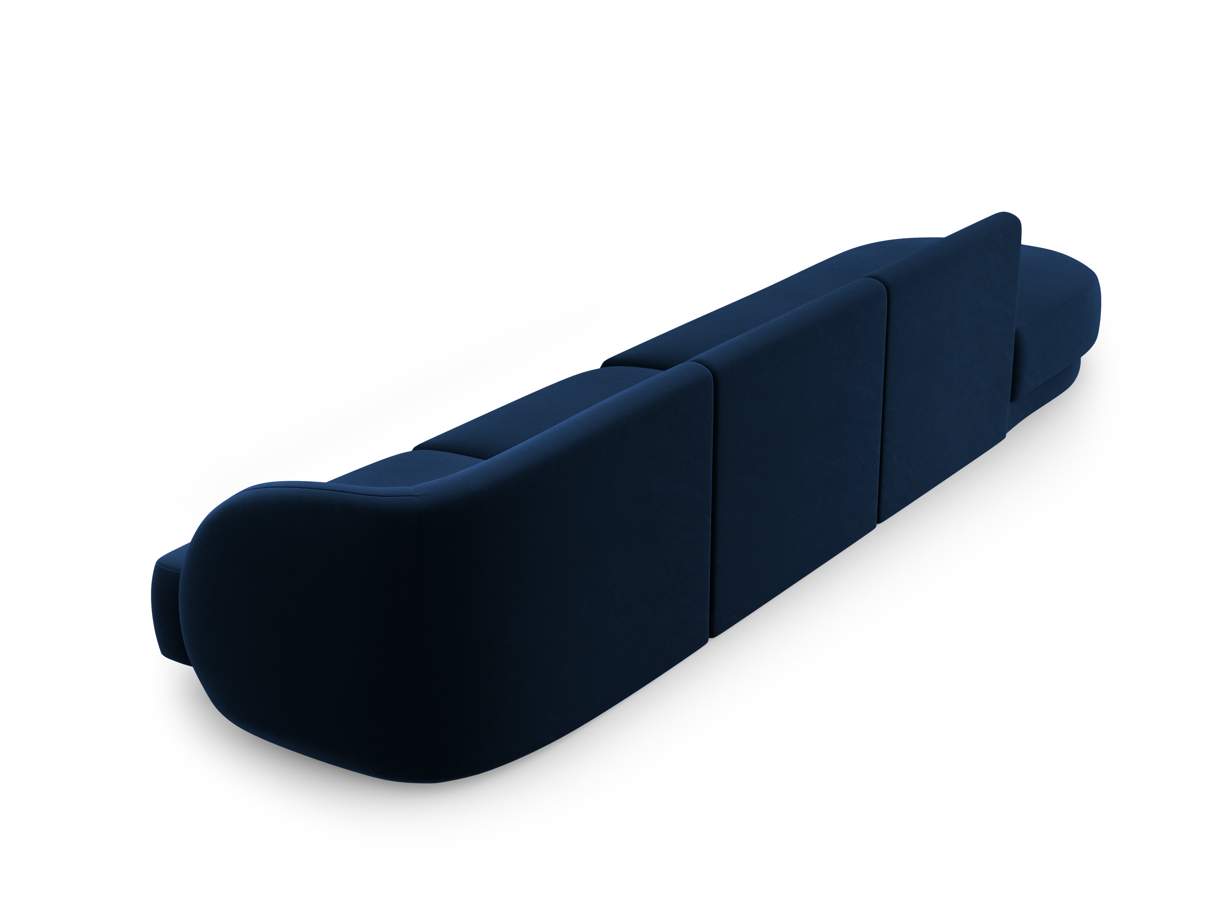 Sofa aksamitna lewostronna 4-osobowa otwarta MILEY grant królewski Micadoni    Eye on Design