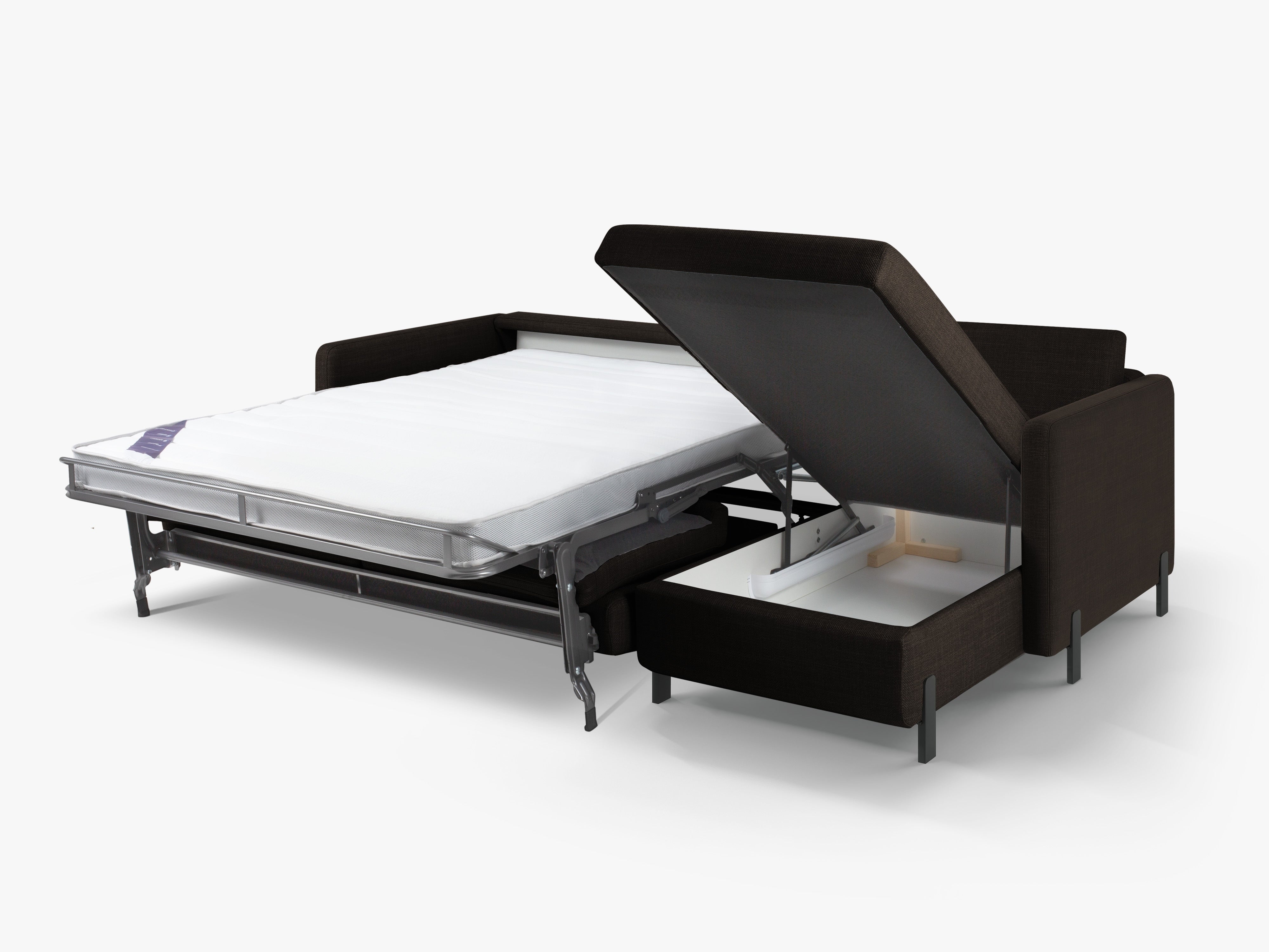 Pravostranný rohový gauč s funkcí spaní GLORIA tmavě šedý šenil