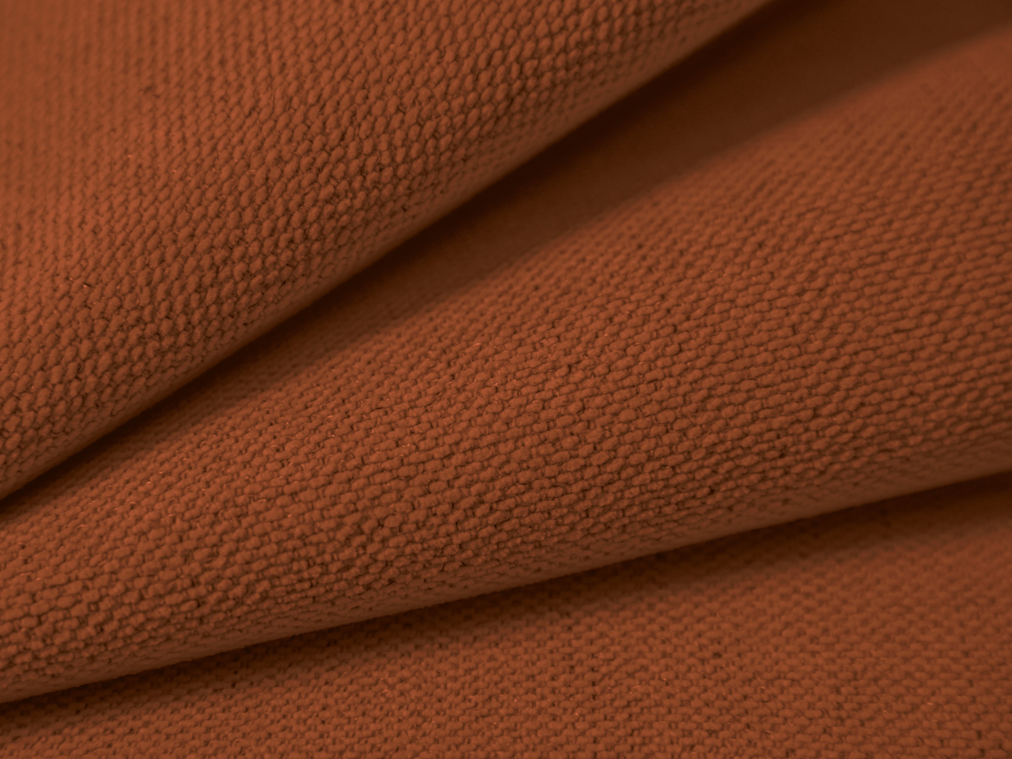 Right-facing 3-seater sofa bed VICTOR brick chenille