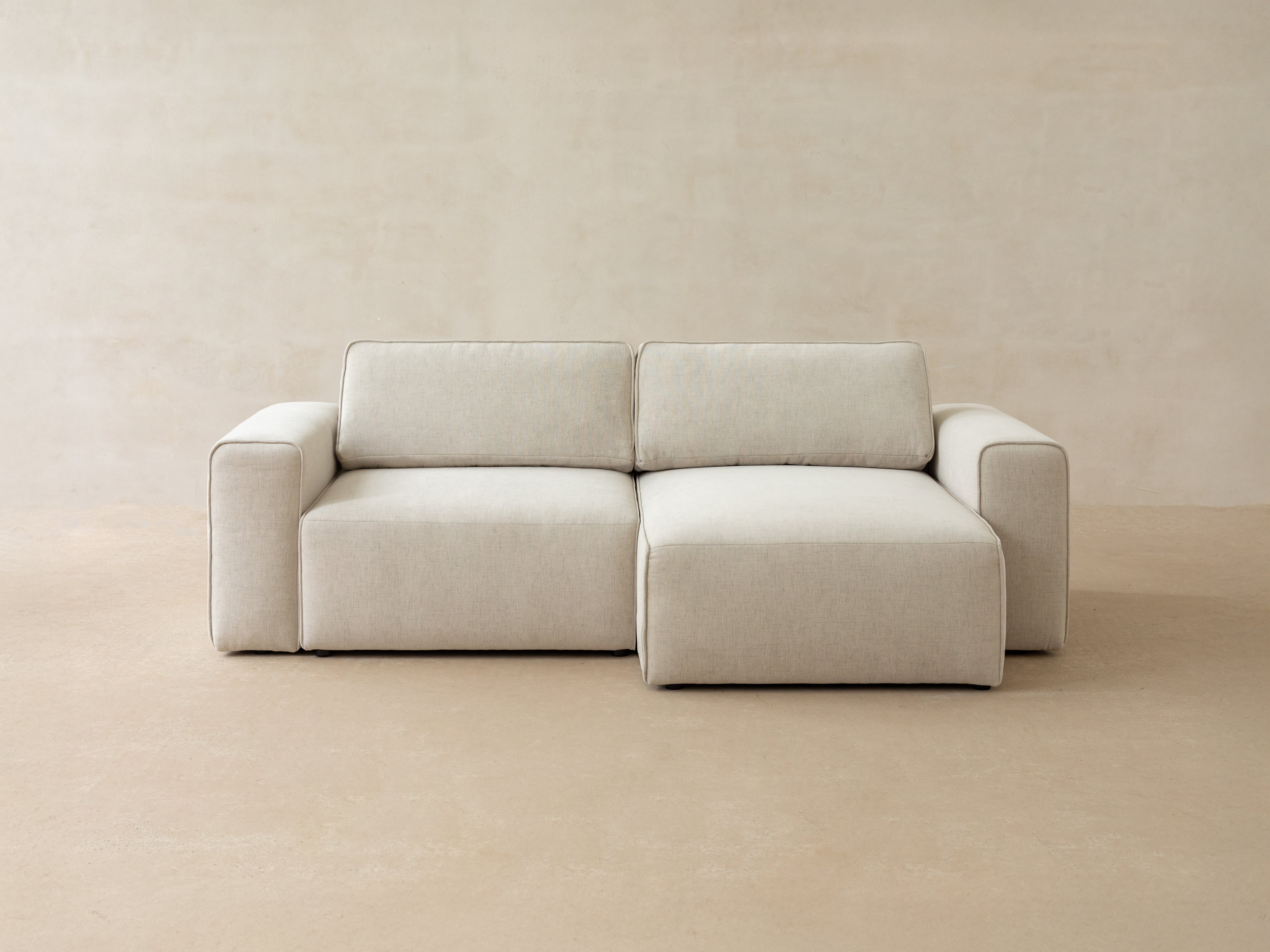 Black velvet left-sided 3-seater sofa bed VICTOR