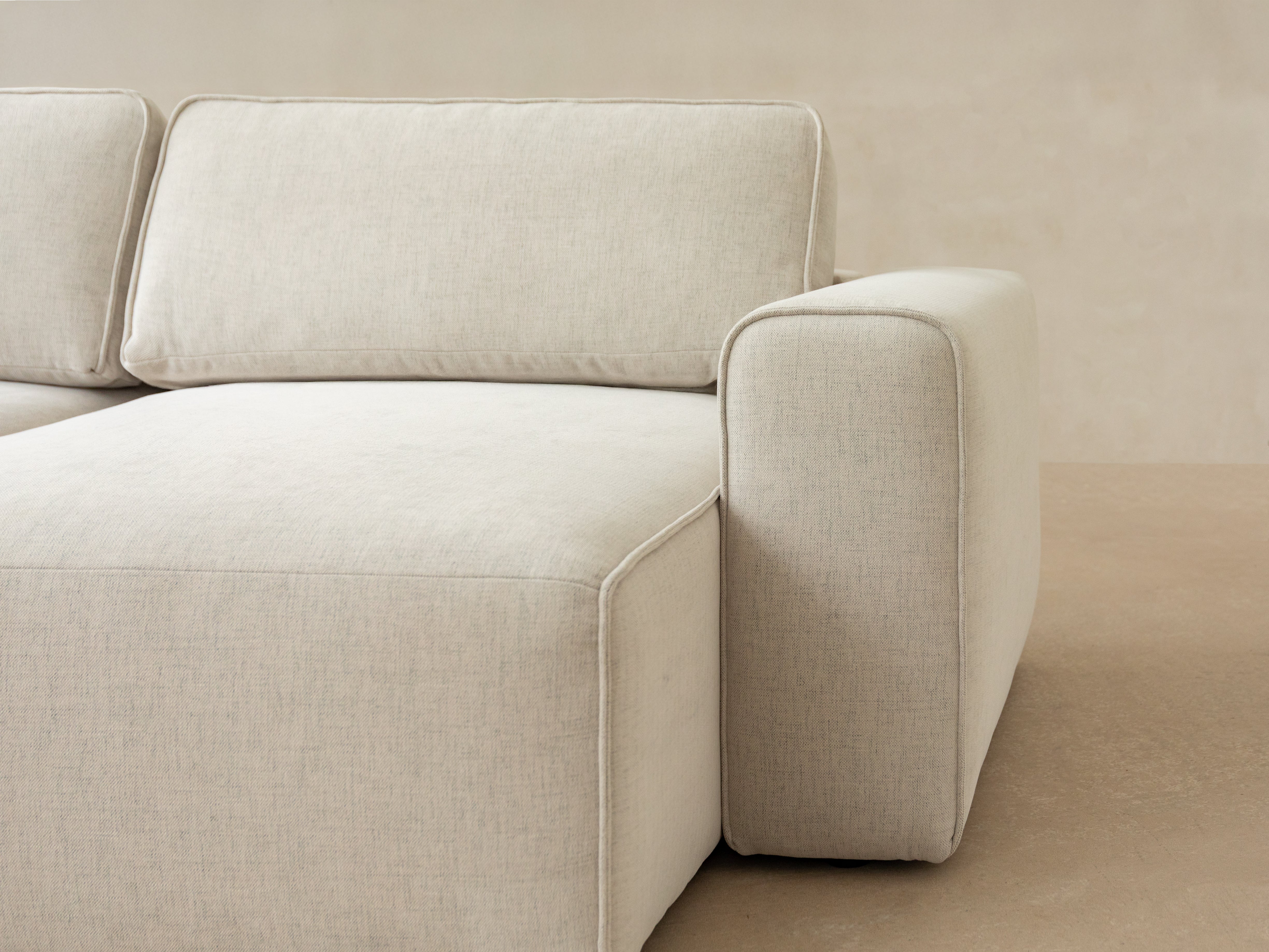 Black velvet left-sided 3-seater sofa bed VICTOR