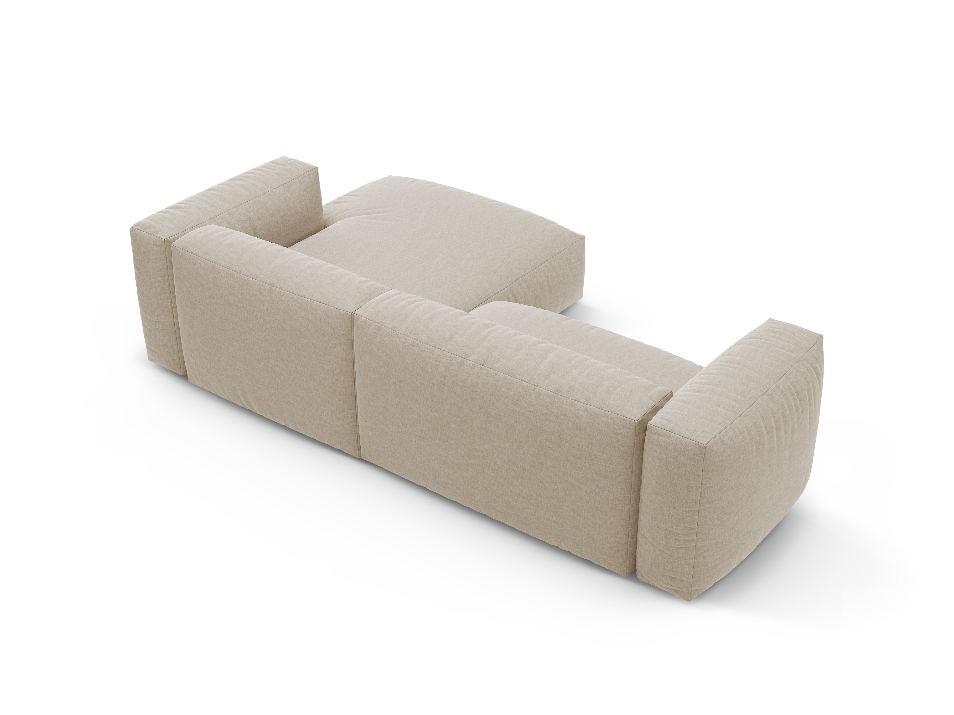 Right-sided corner sofa bed MARTINA light beige [Ewelina]