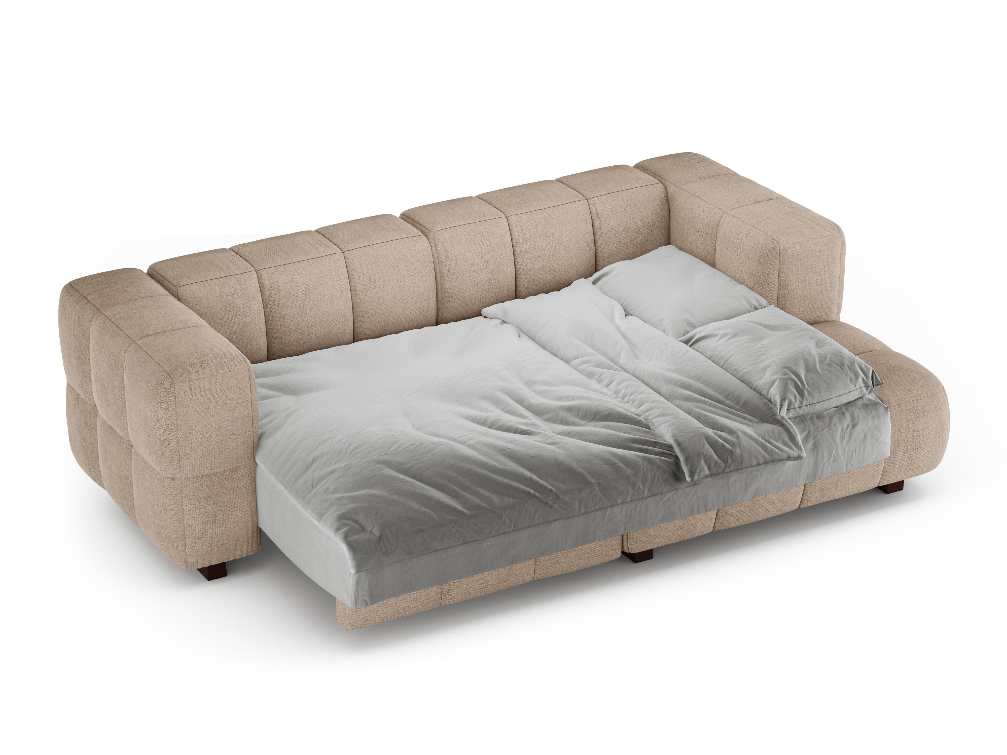 Right-facing corner sofa bed PUMA sand
