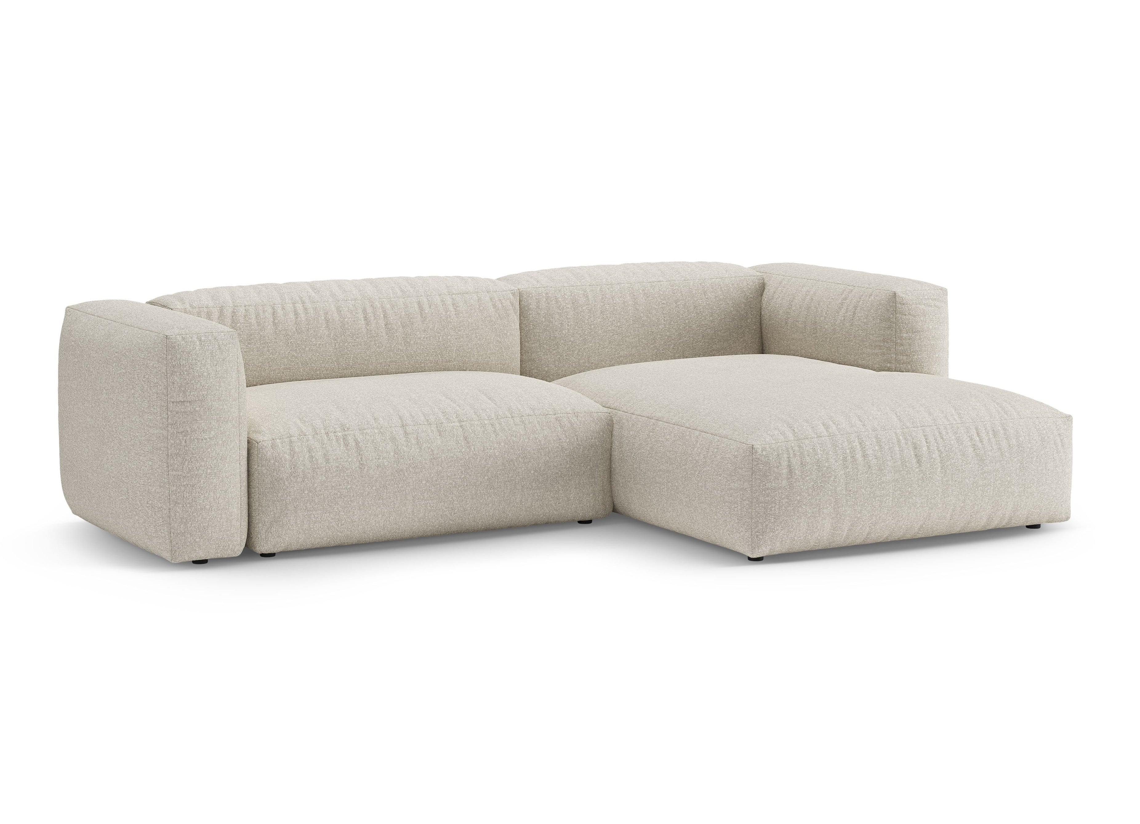 Pravostranný rohový gauč s funkcí spaní MARTINA béžový boucle [Ewelina] [Amelia spr]