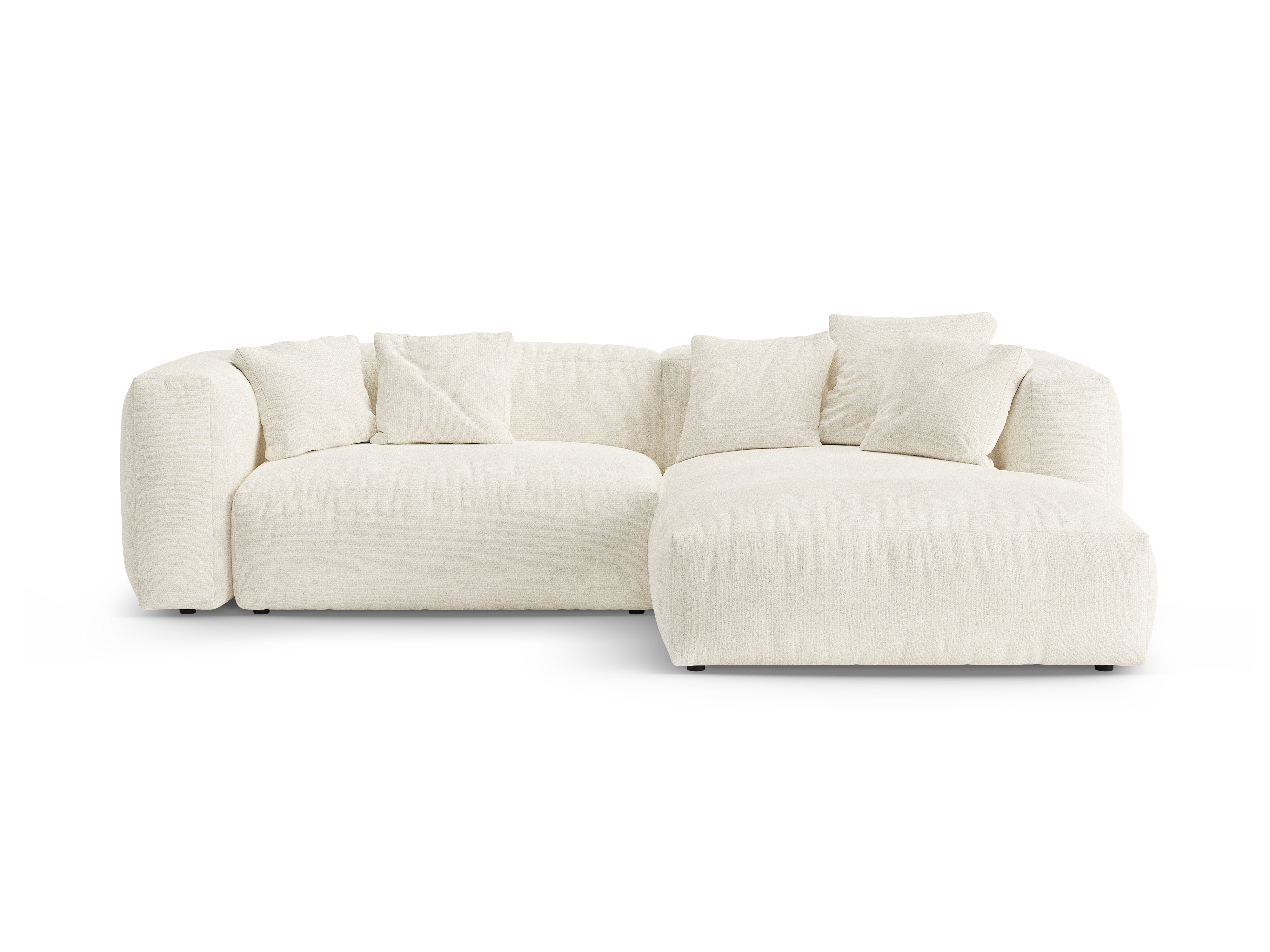 Right-facing corner sofa bed MARTINA ivory boucle [Ewelina] [Amelia spr]