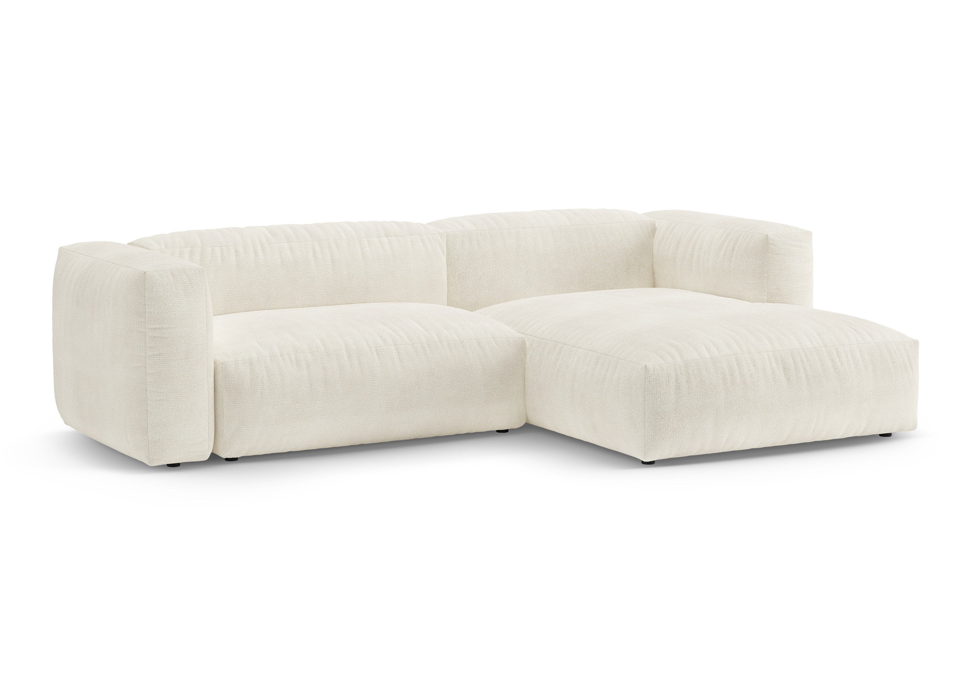 Right-facing corner sofa bed MARTINA ivory boucle [Ewelina] [Amelia spr]