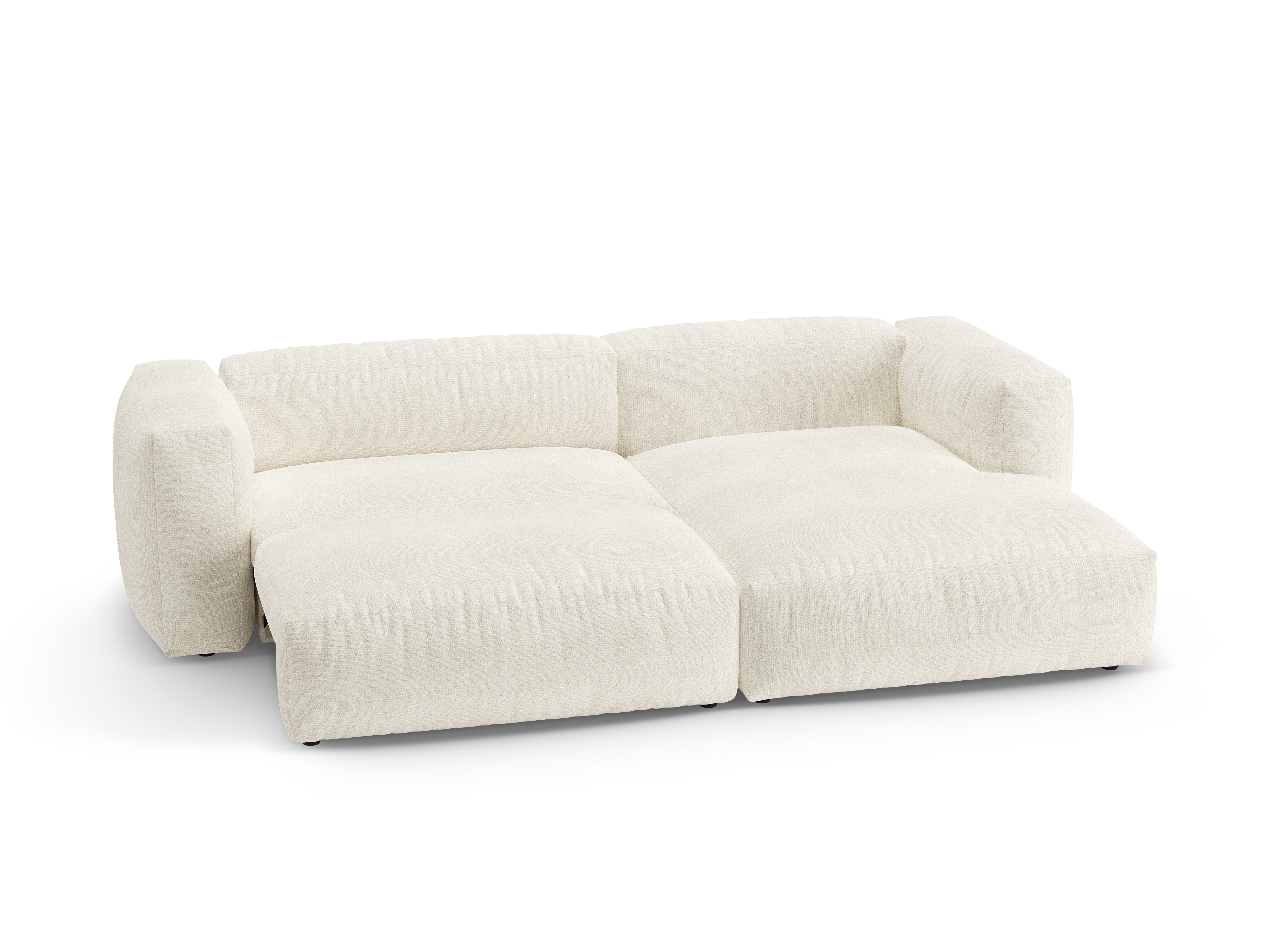Right-facing corner sofa bed MARTINA ivory boucle [Ewelina] [Amelia spr]