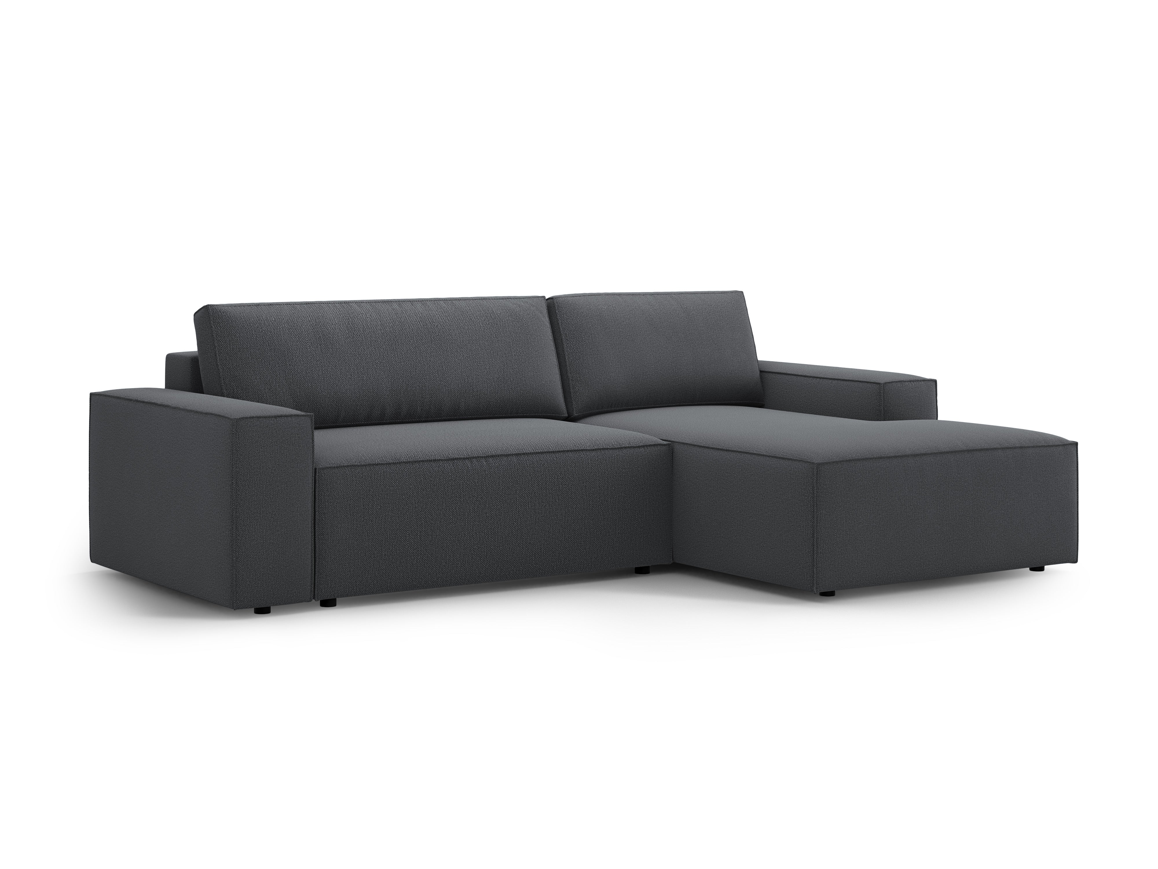 Right-facing corner sofa bed JODIE dark gray