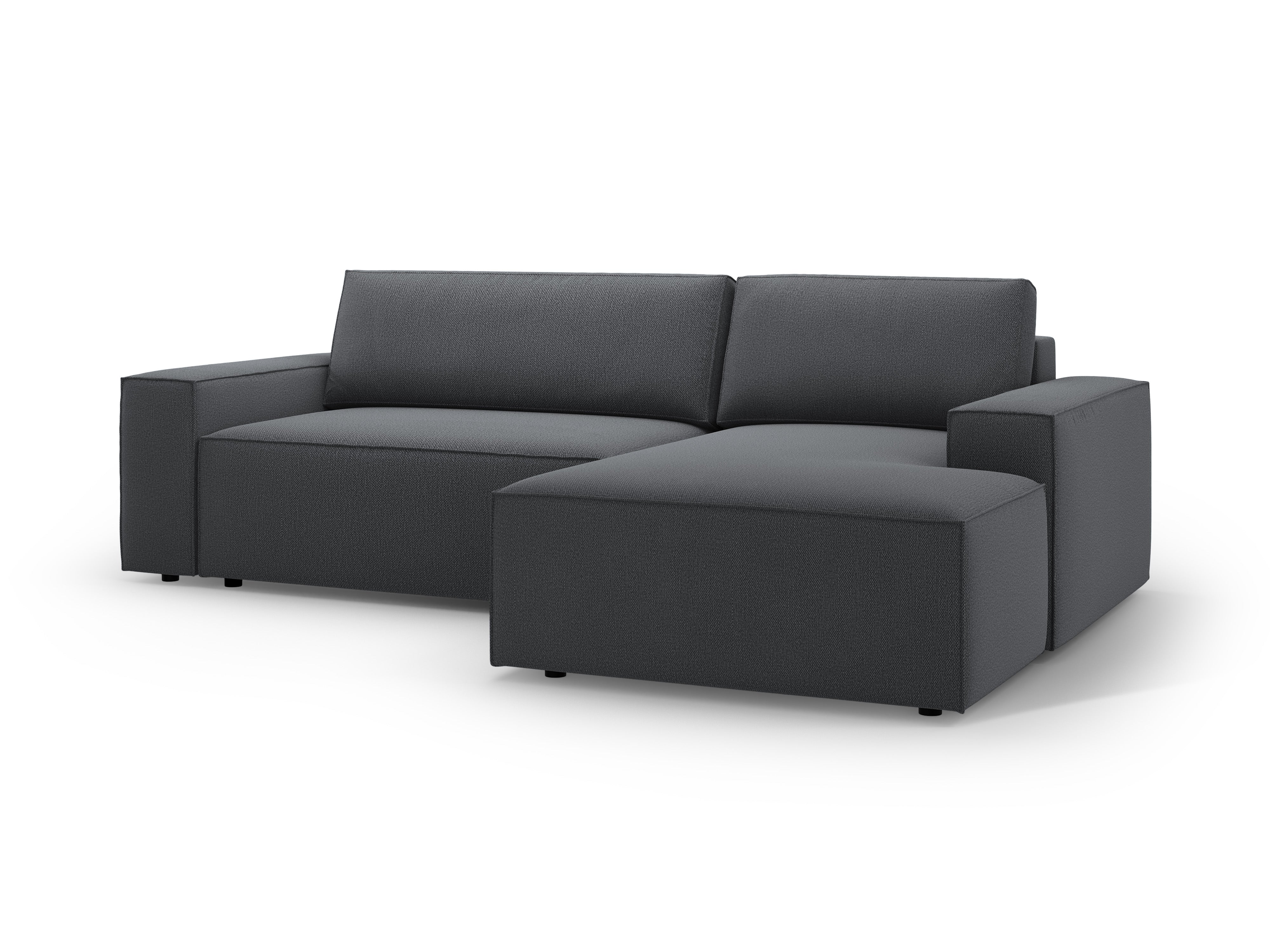 Right-facing corner sofa bed JODIE dark gray