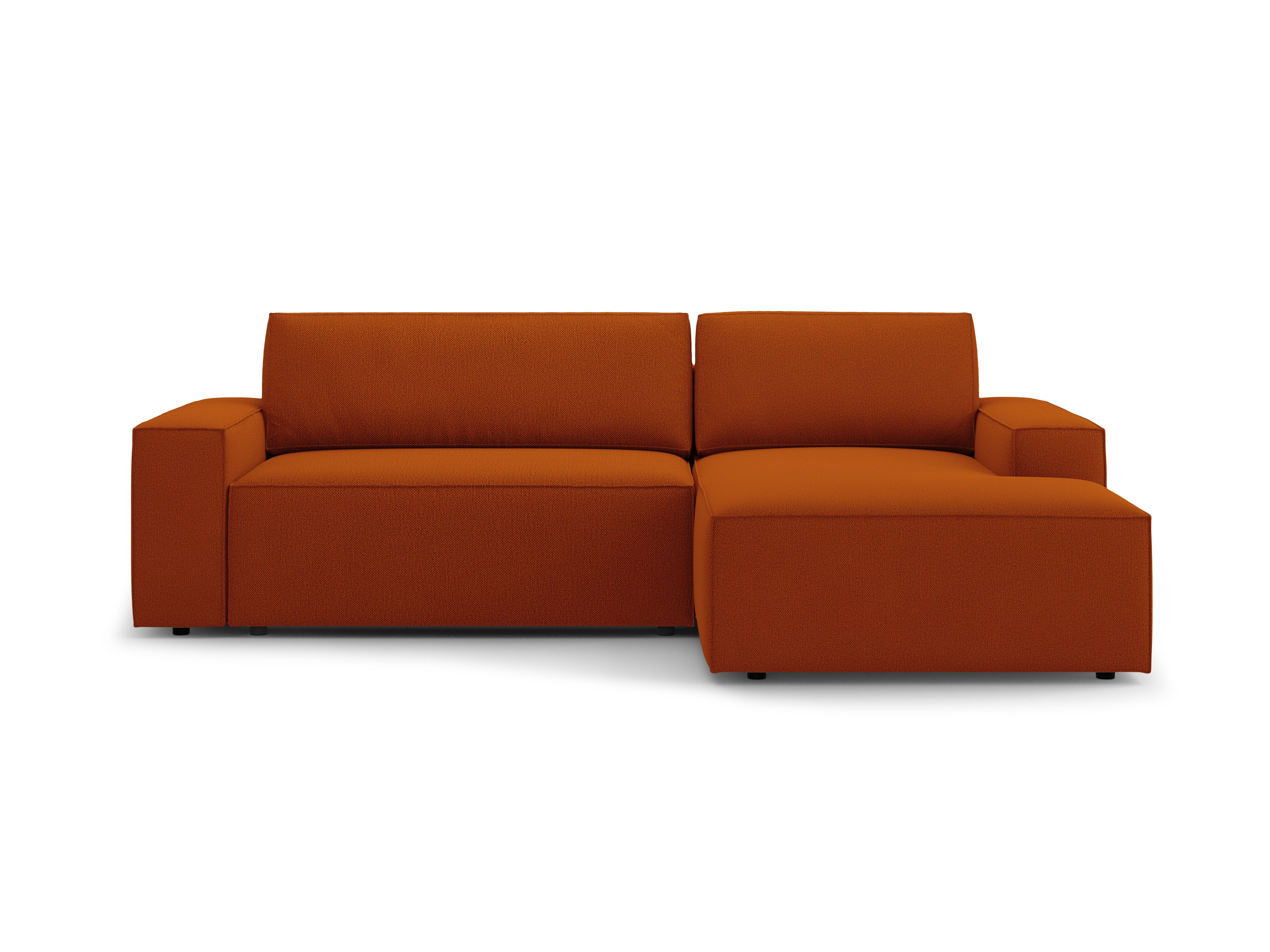 Right-facing corner sofa bed JODIE terracotta