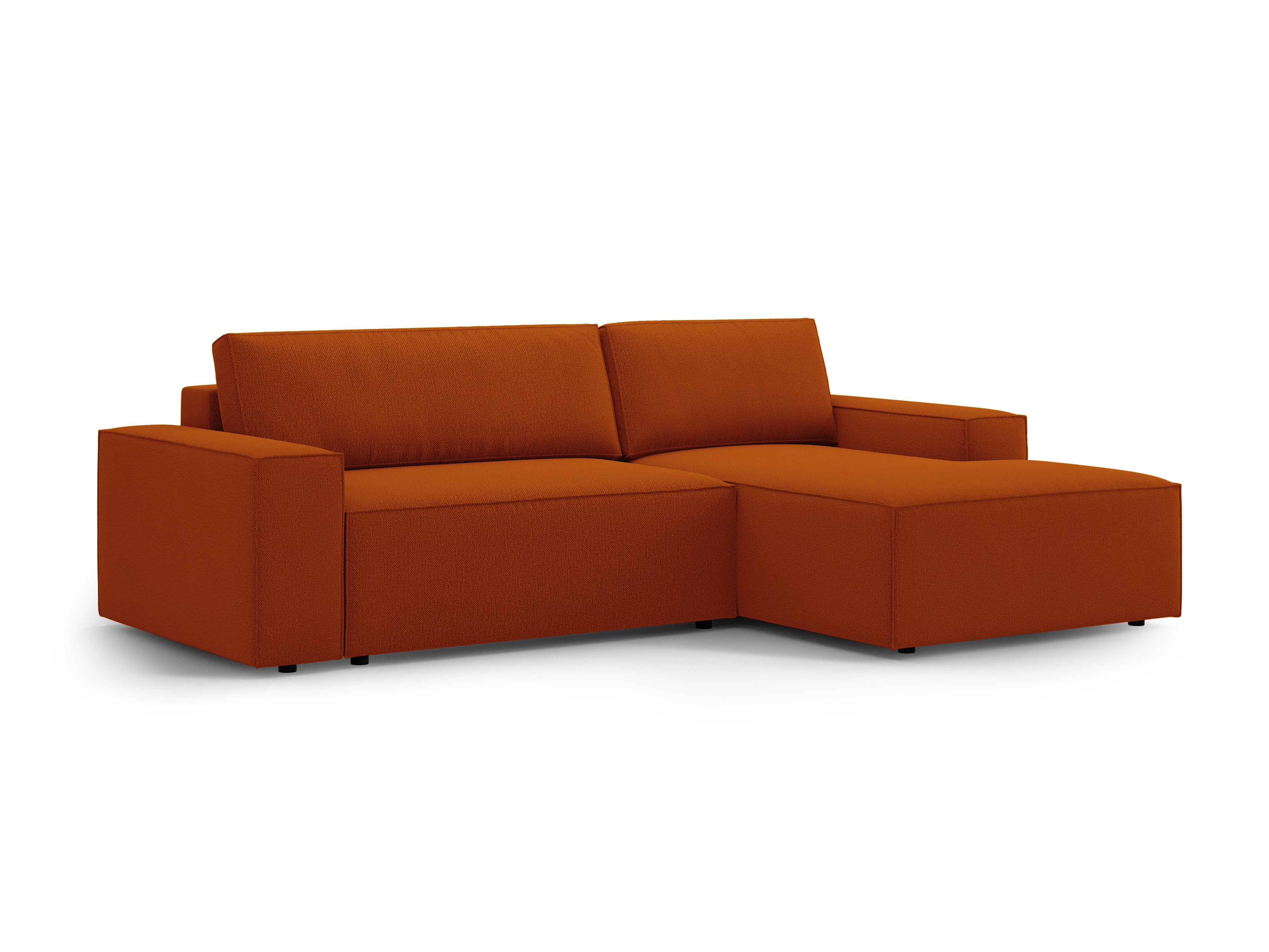 Right-facing corner sofa bed JODIE terracotta