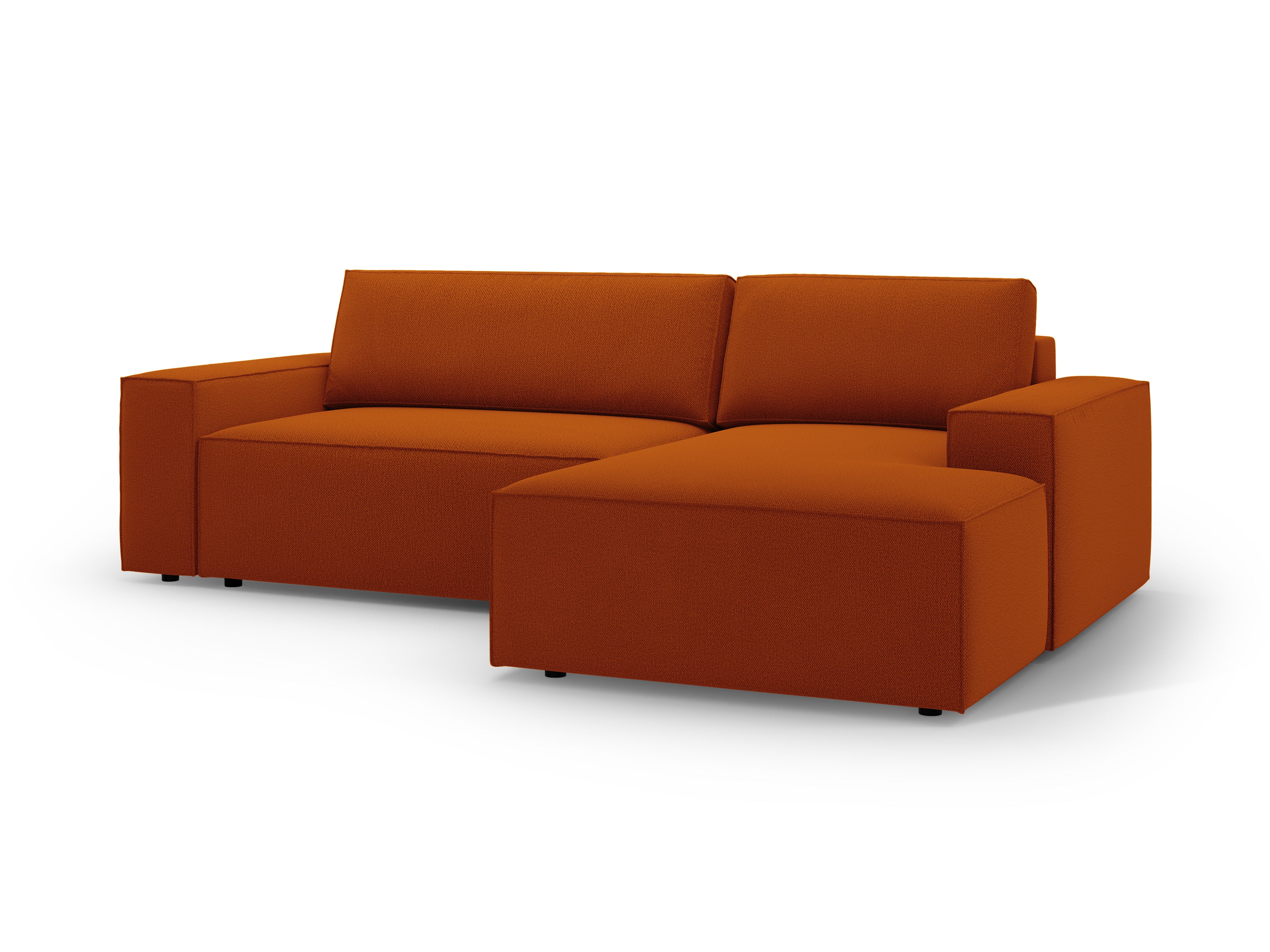 Right-facing corner sofa bed JODIE terracotta