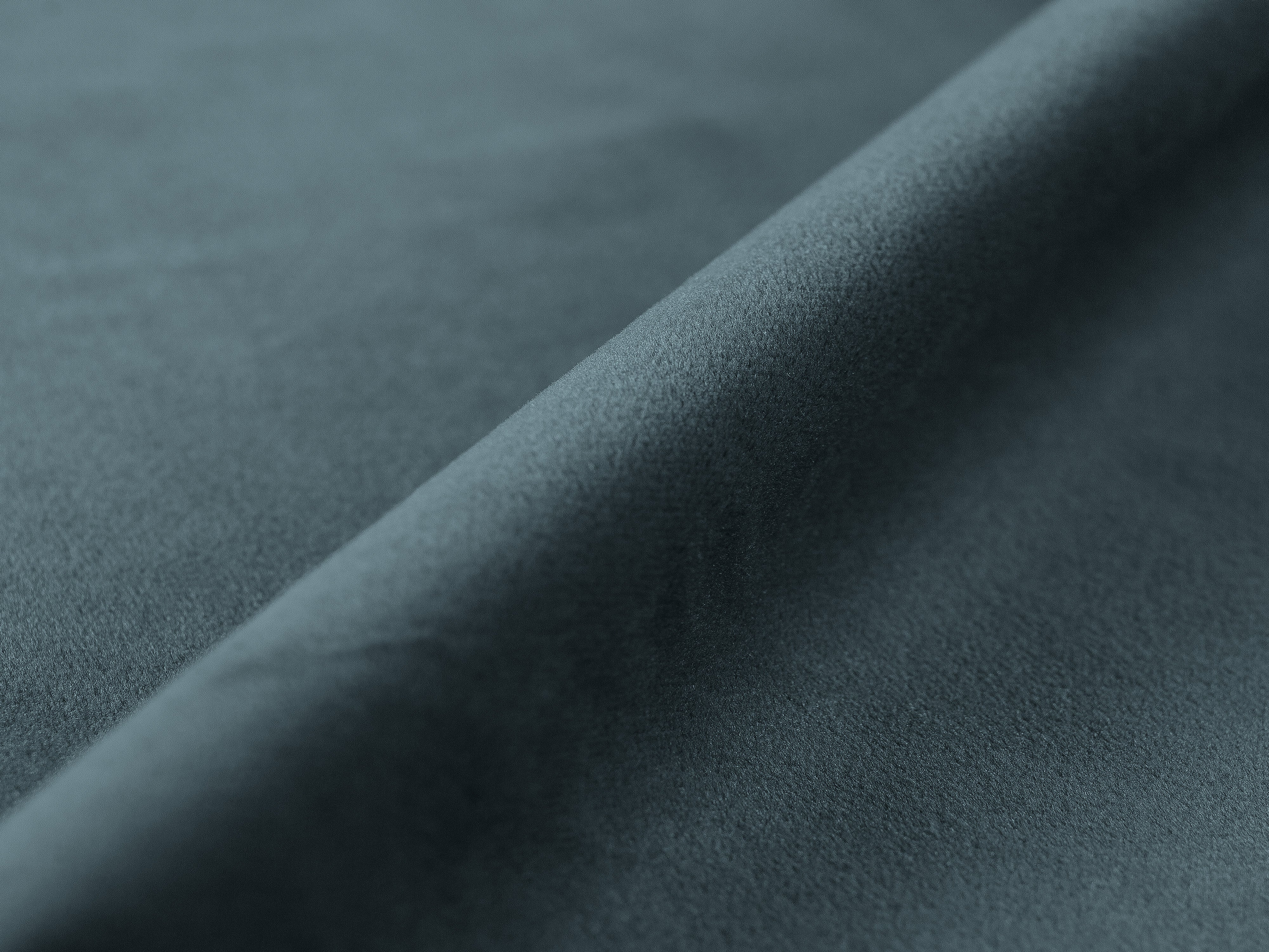 Sametový rohový gauč pravostranný pro 3 osoby s funkcí spaní VICTOR modrý