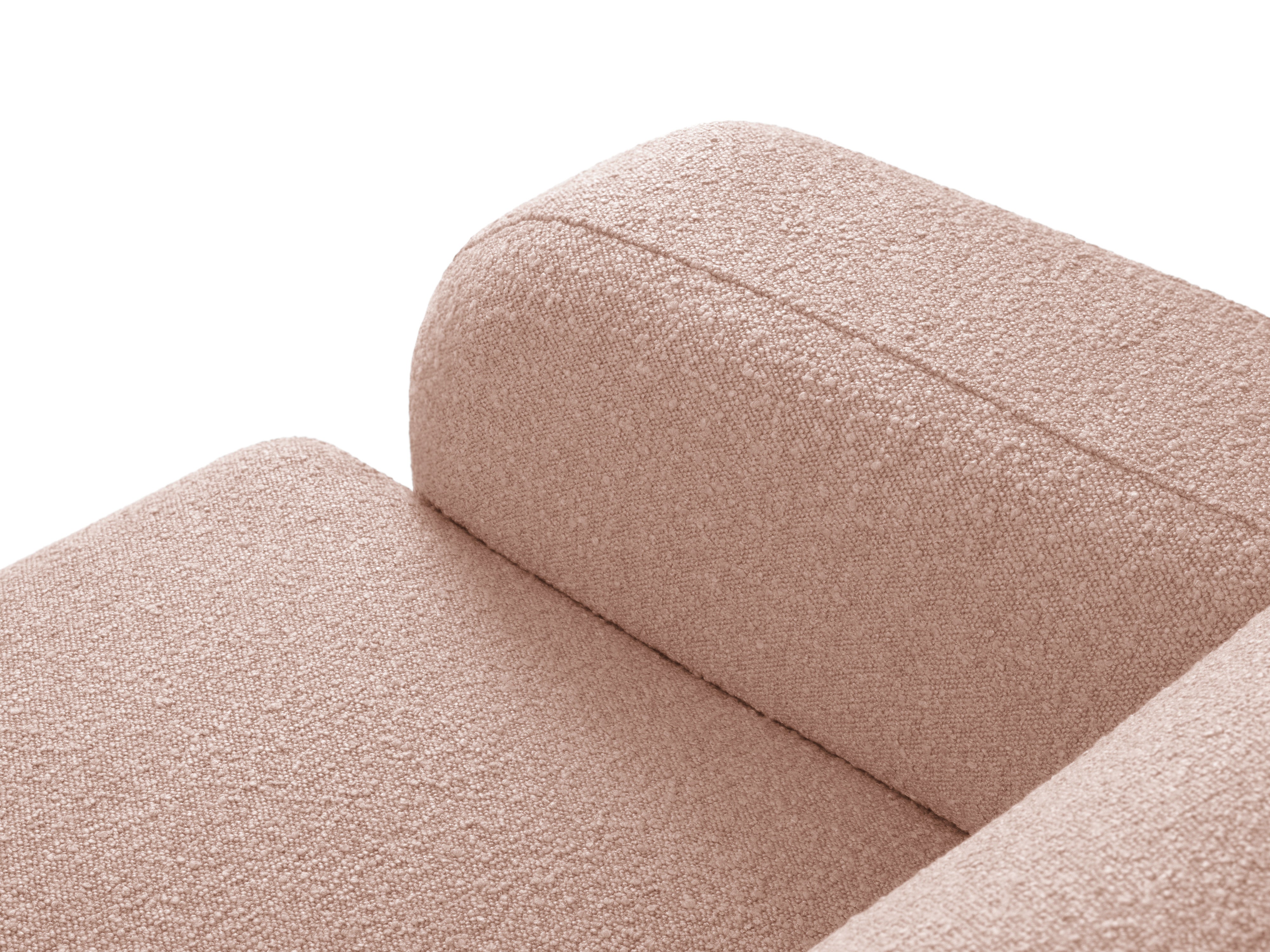 Narożnik w tkaninie boucle prawostronny MOLINO pudrowy róż – Micadoni