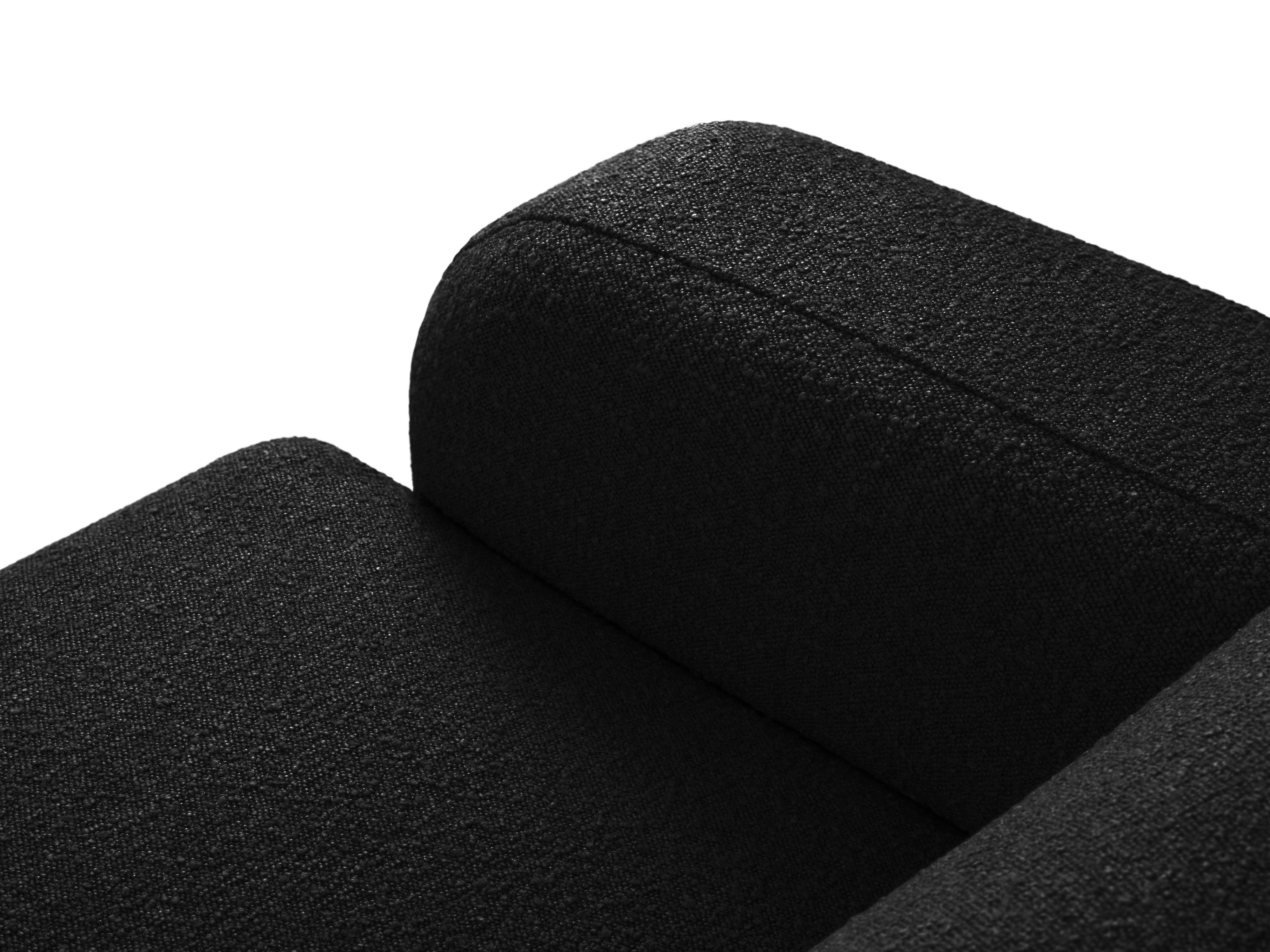 Narożnik w tkaninie boucle prawostronny MOLINO czarny – Micadoni