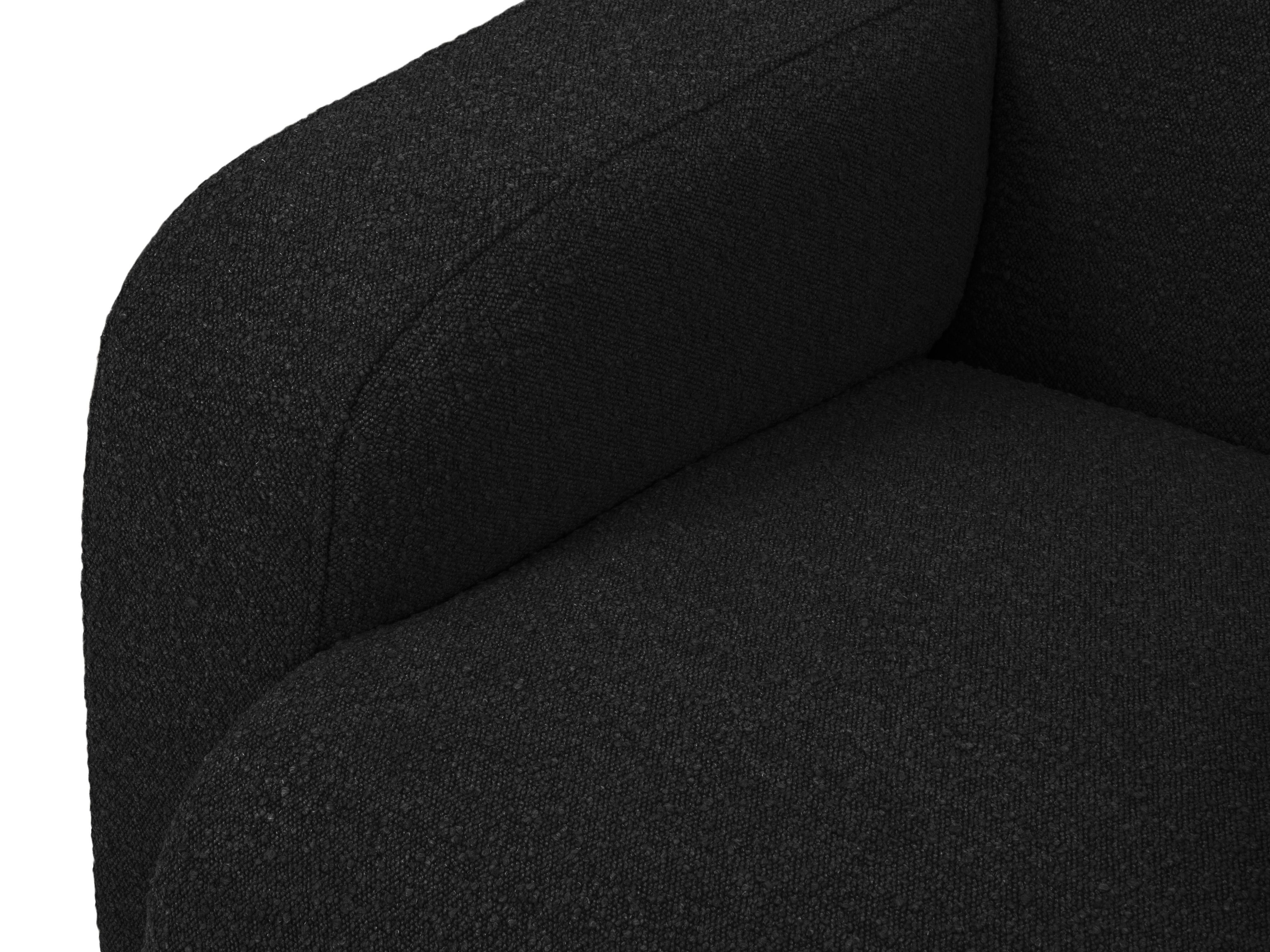 Narożnik w tkaninie boucle prawostronny MOLINO czarny – Micadoni