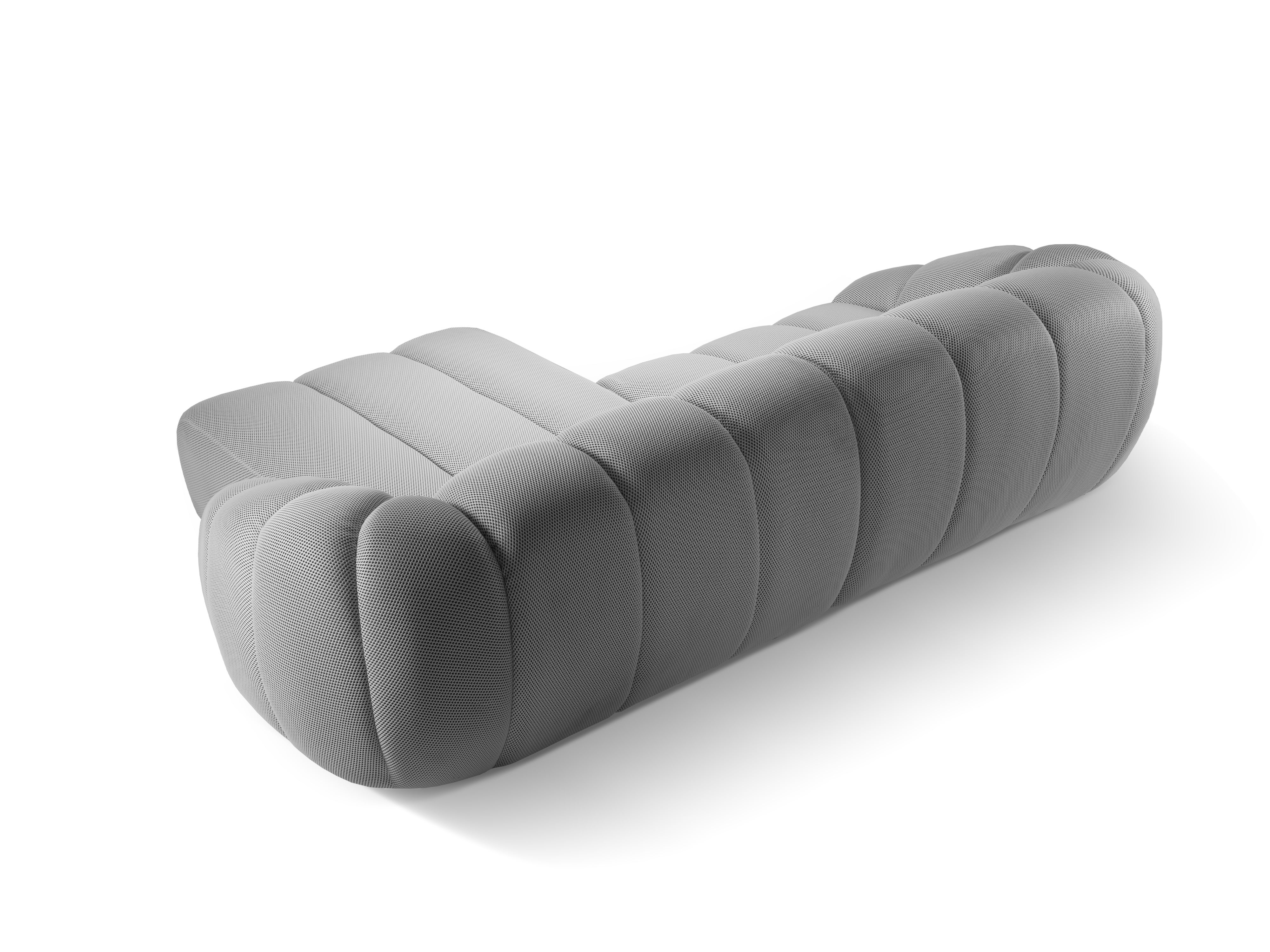 4-seater right-facing corner sofa DIANA silver