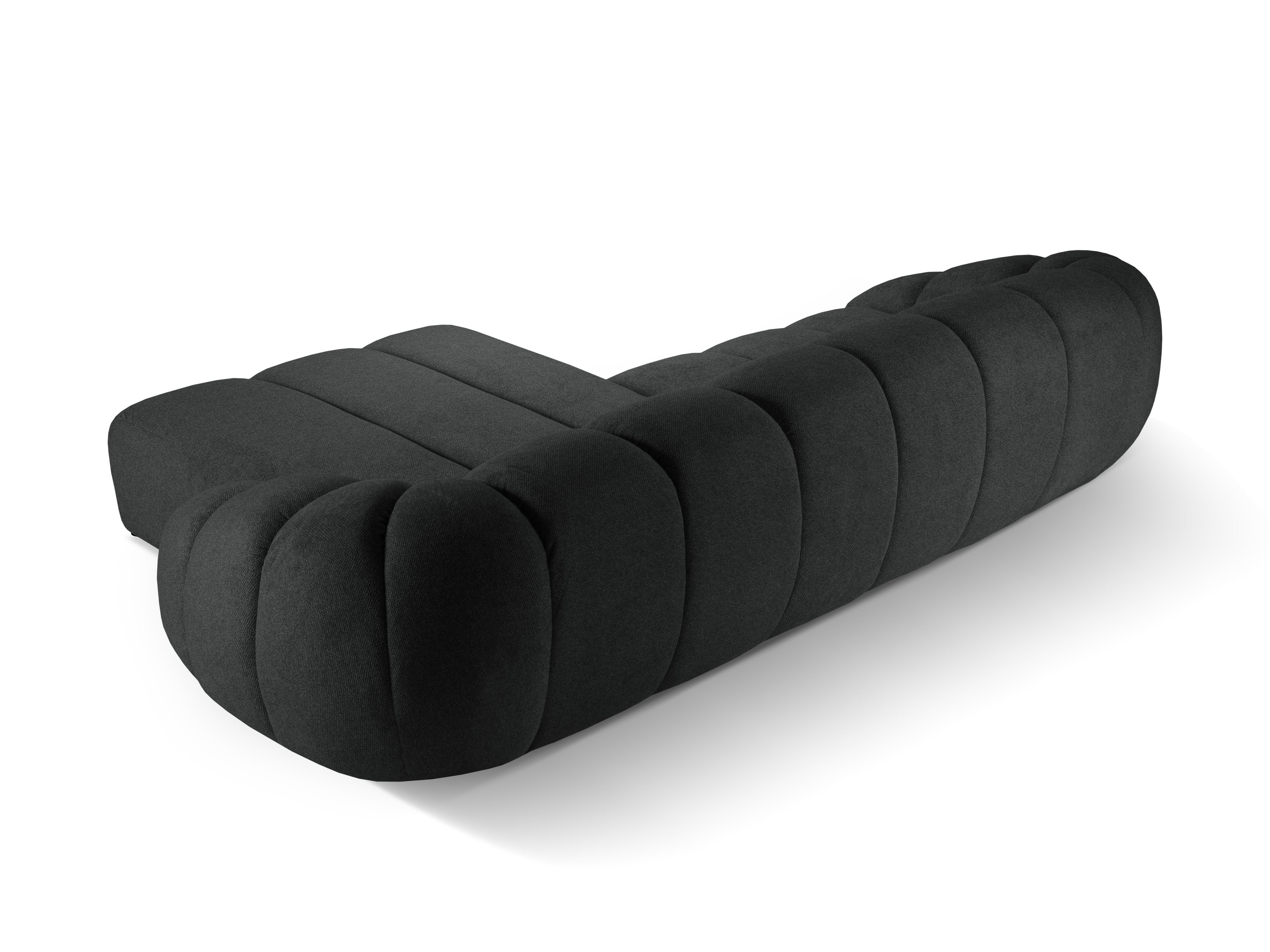 Rohová sedací souprava pro 4 osoby pravostranná DIANA antracitová szenil