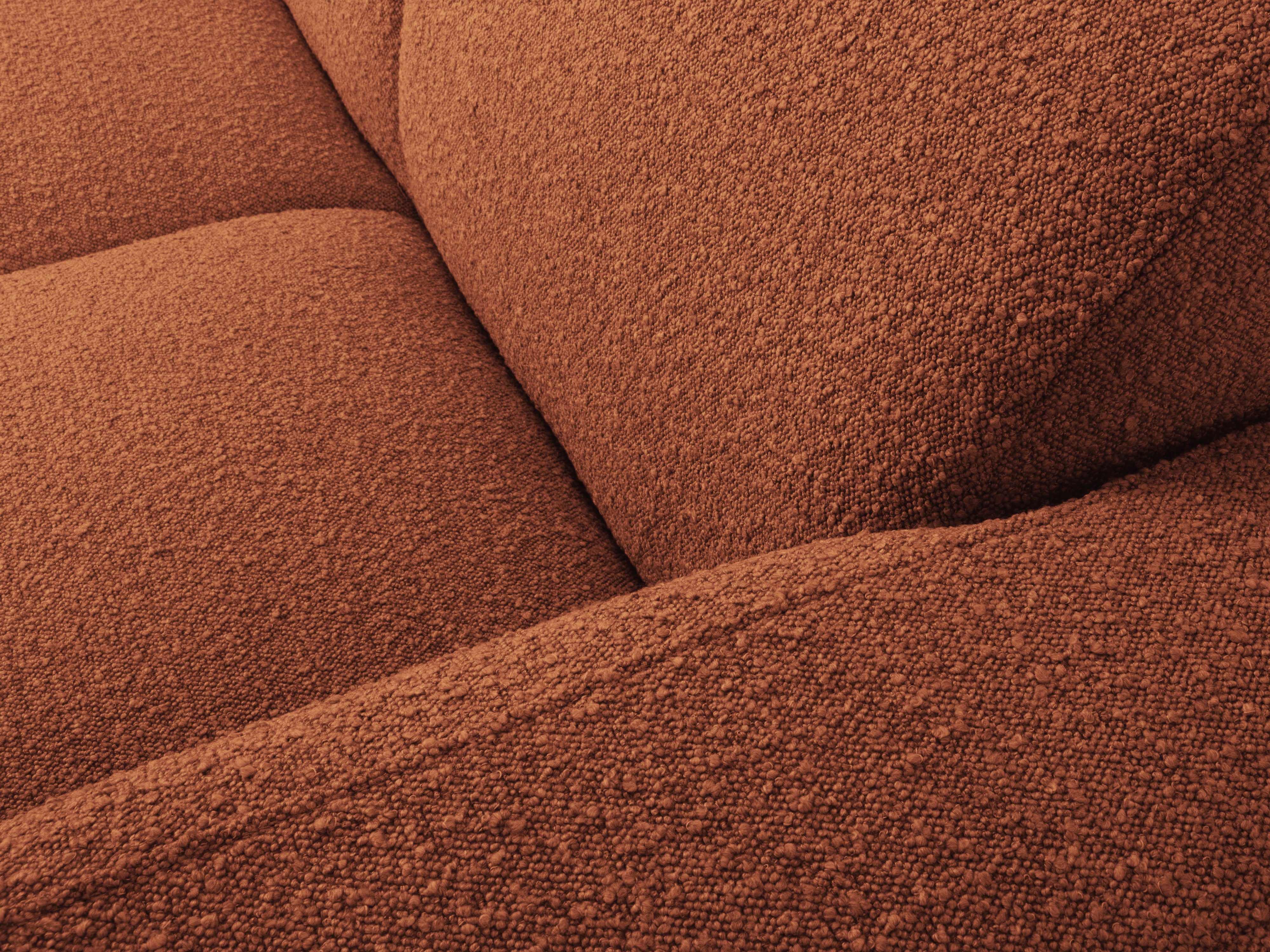 Narożnik w tkaninie boucle prawostronny otwarty MOLINO terracotta – Micadoni