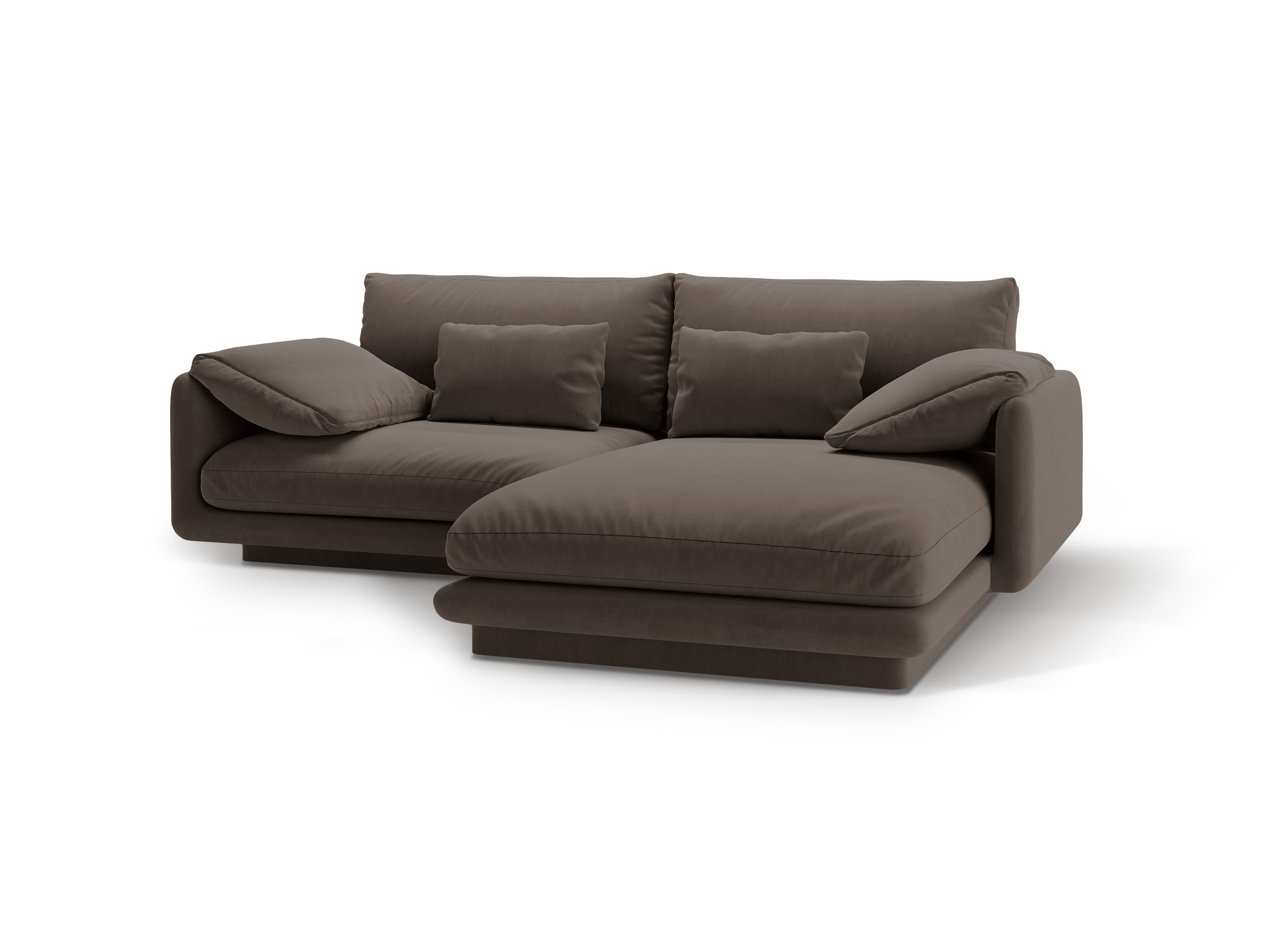 Velvet corner 3-person right-sided Torino Heban bronze