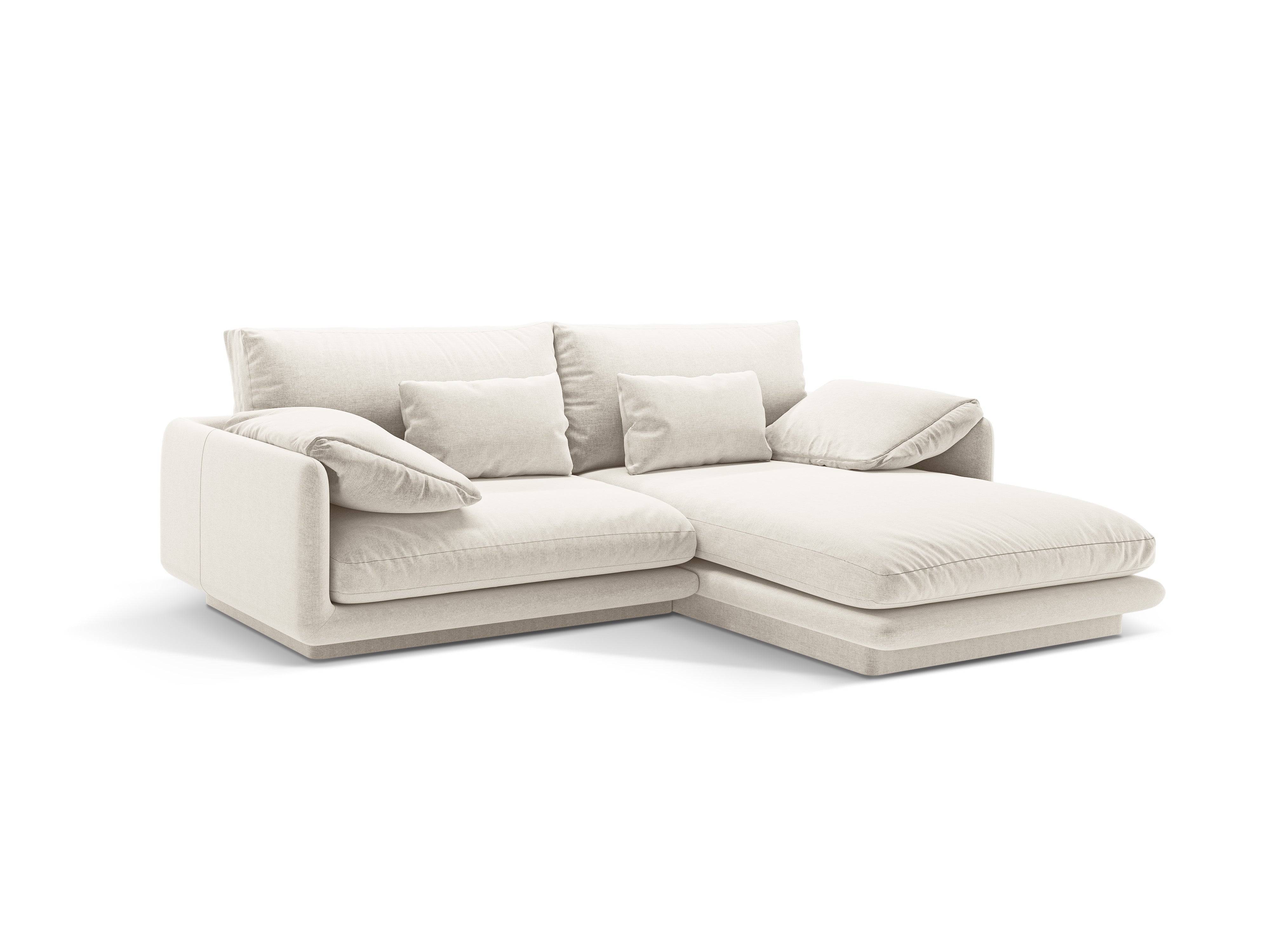 Right-handed 3-person corner Torino ivory