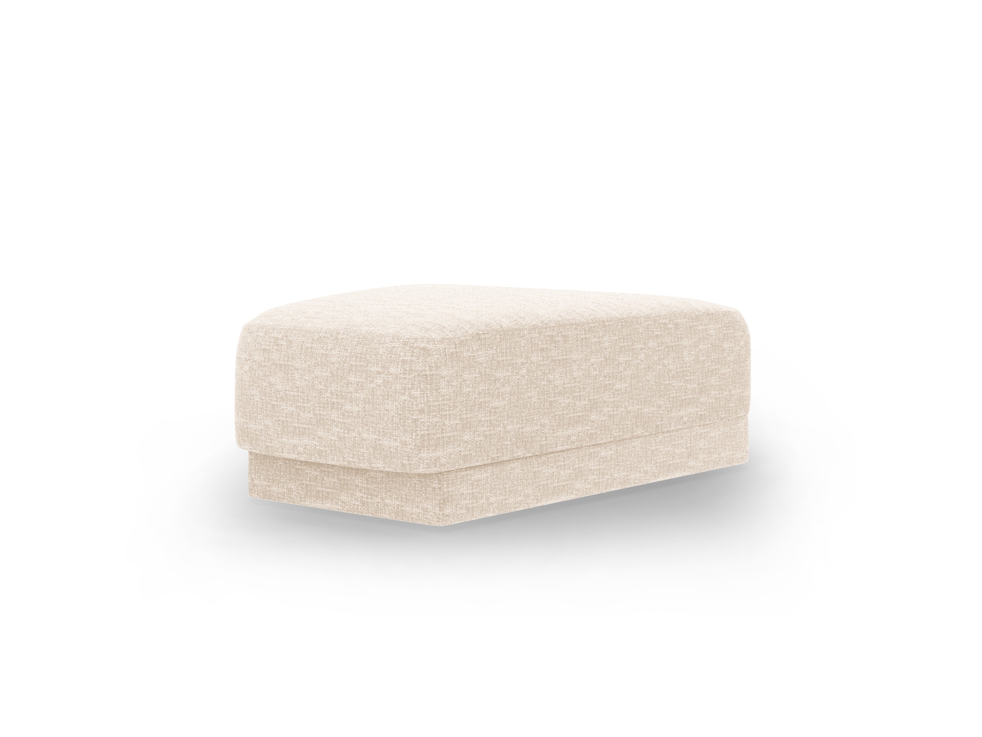 Pouf / module MILEY light beige silky chenille