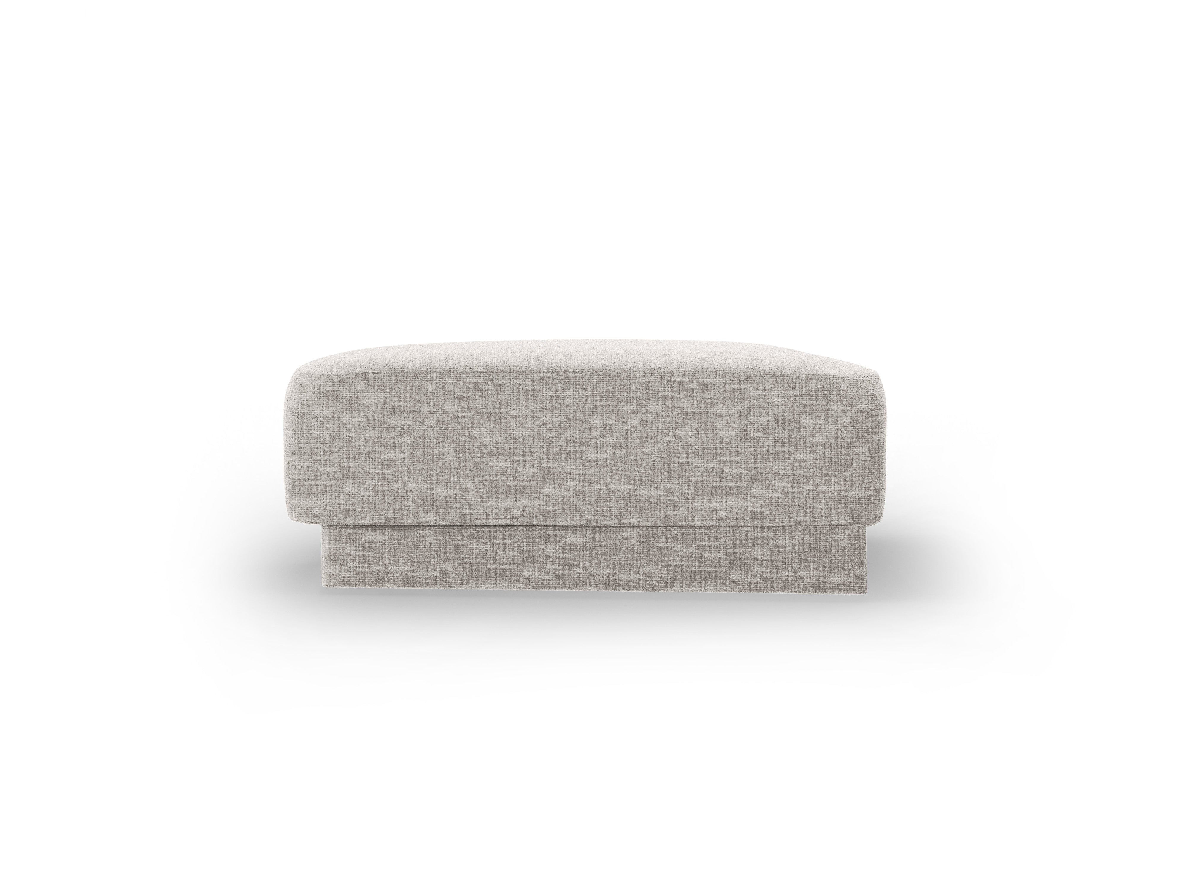Pouf / module MILEY light gray chenille silky