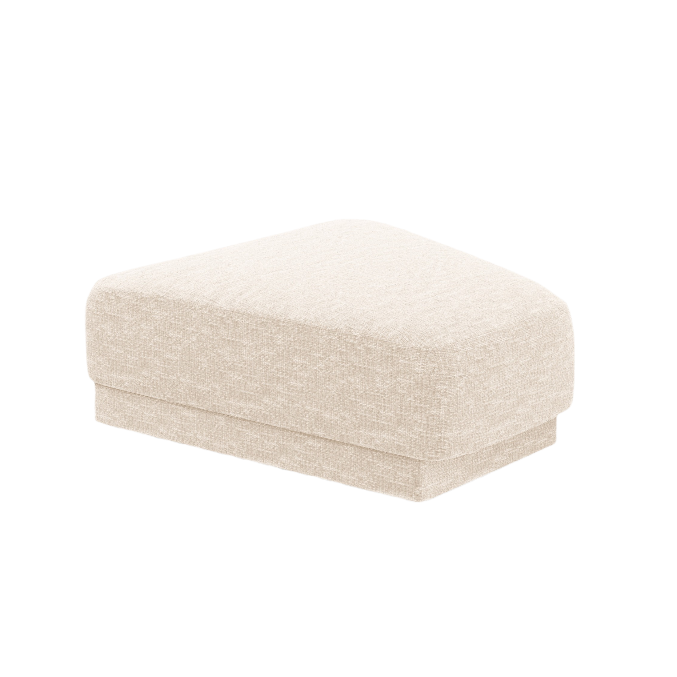 Pouf / module MILEY ivory chenille