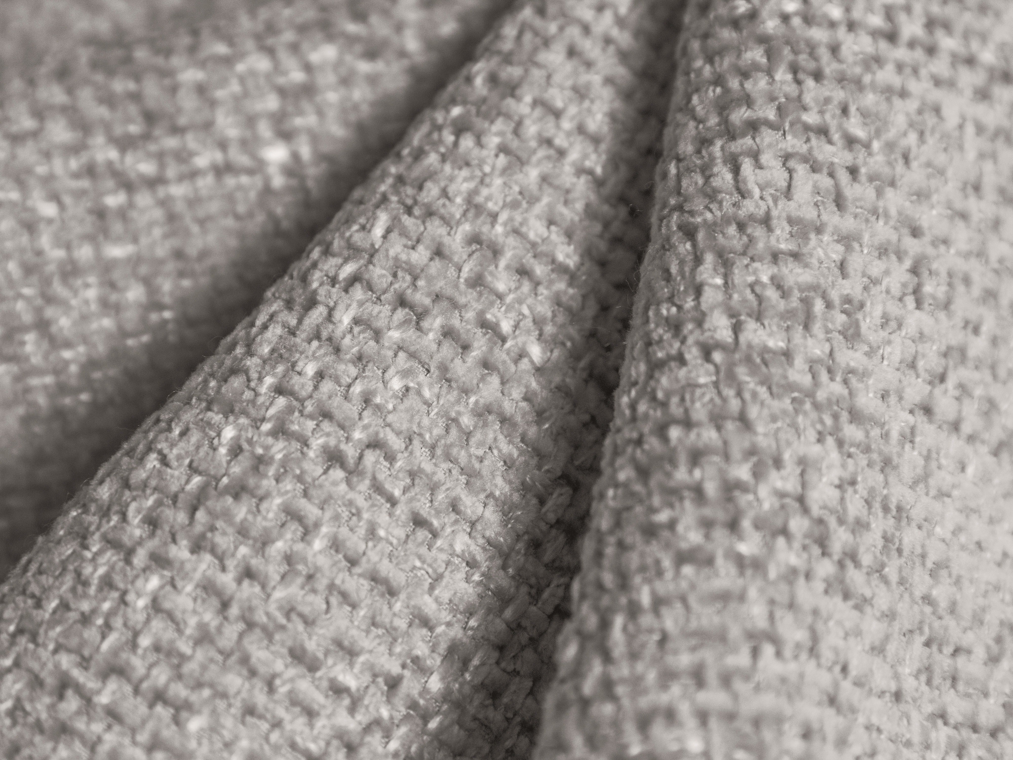 Modulární rohová sedačka se stolkem 3-místná pravostranná MILEY světle šedý šenil hedvábný