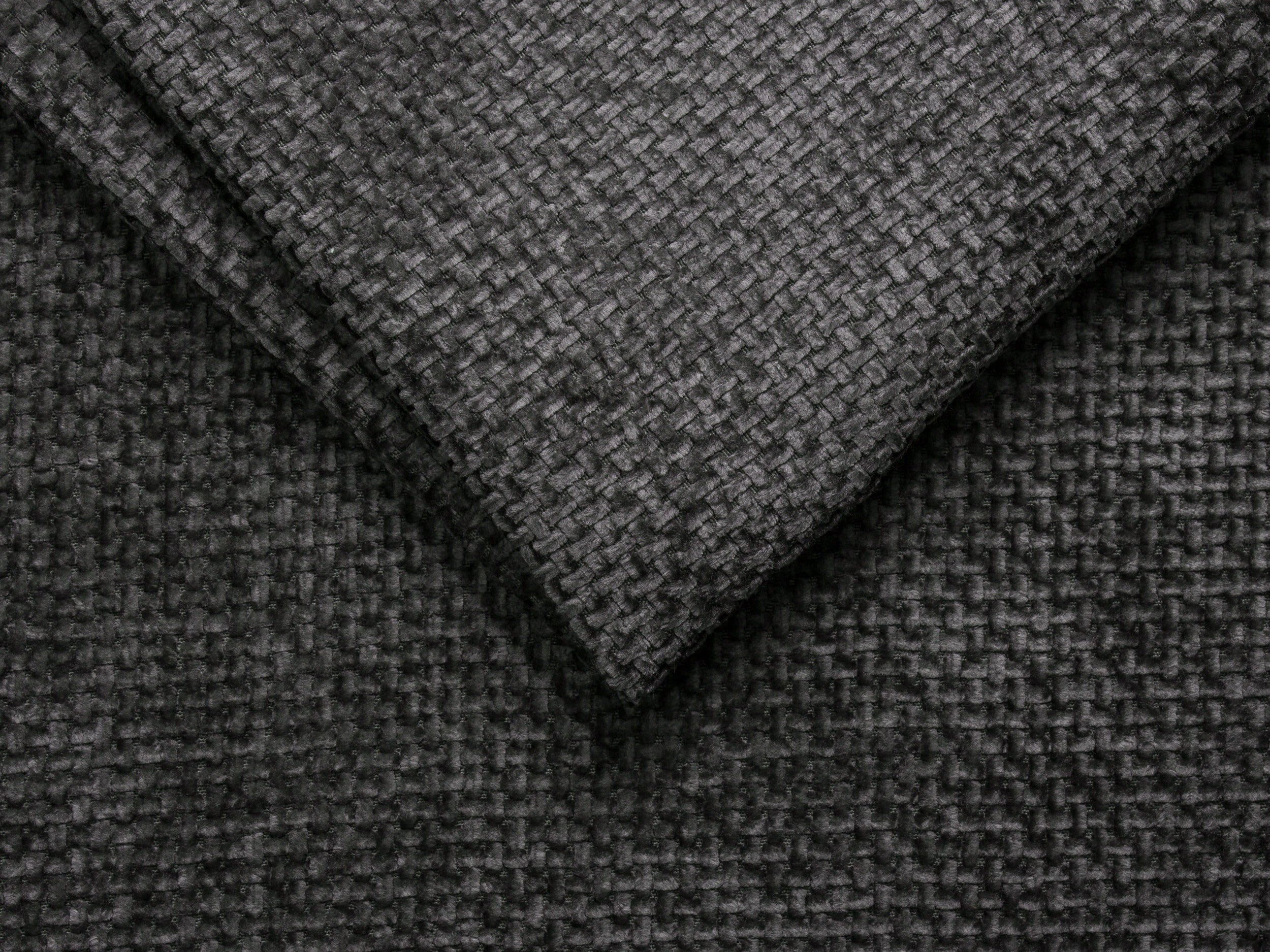 5-seater left-facing sofa LUPINE gray chenille