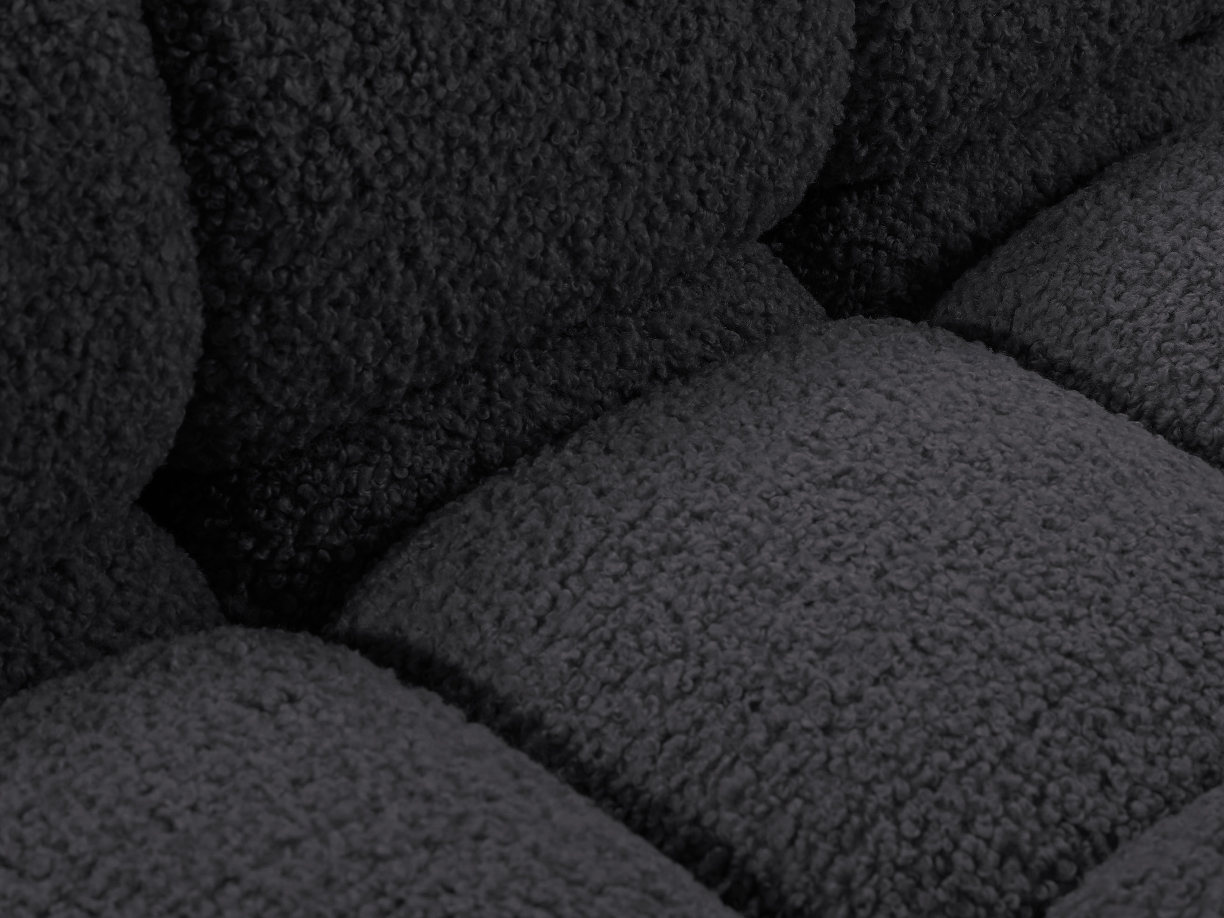 Sofa modułowa otwarta prawostronna BELLIS grafitowy boucle