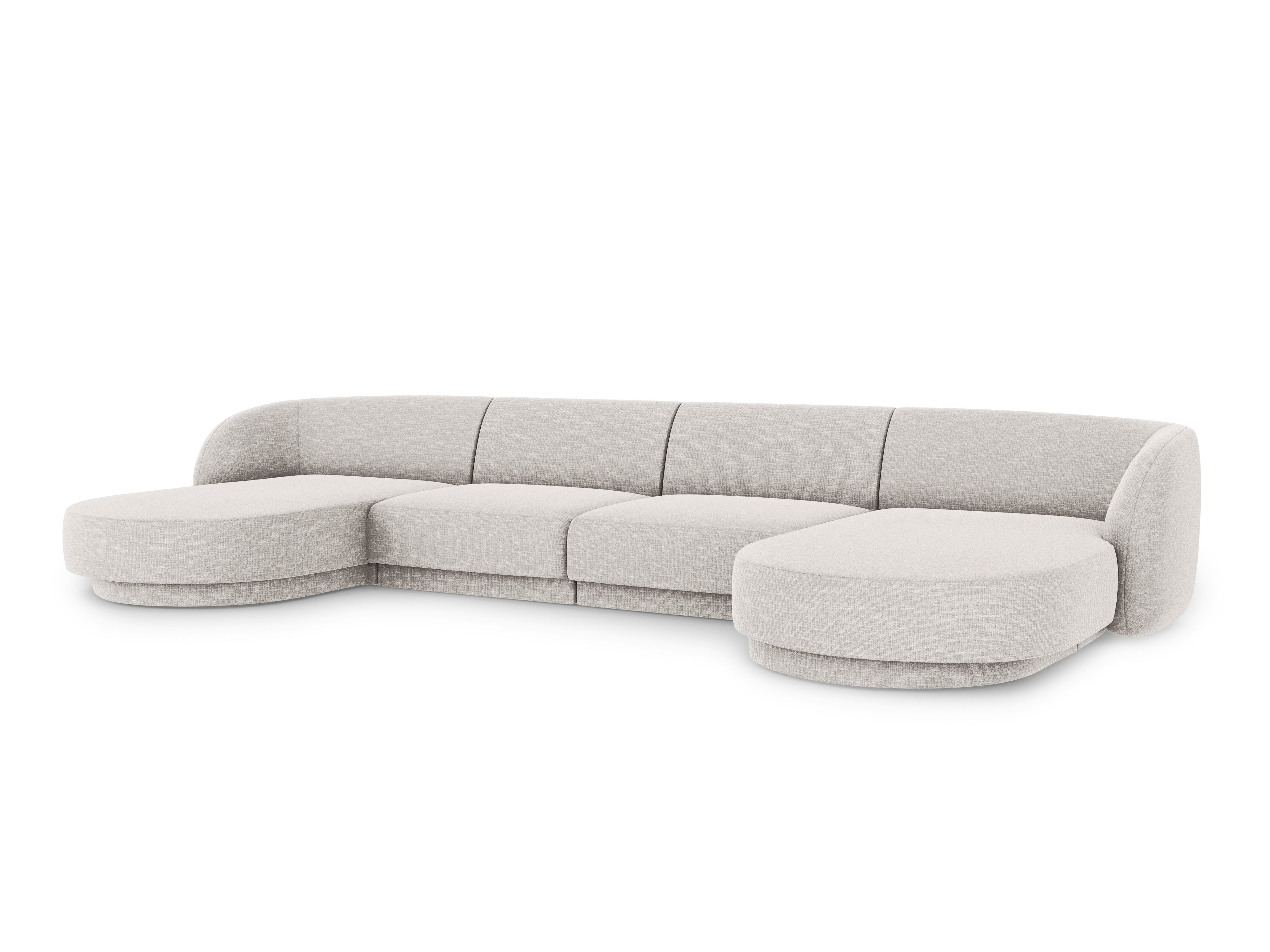 U-shaped Corner Sofa MILEY Gray Chenille