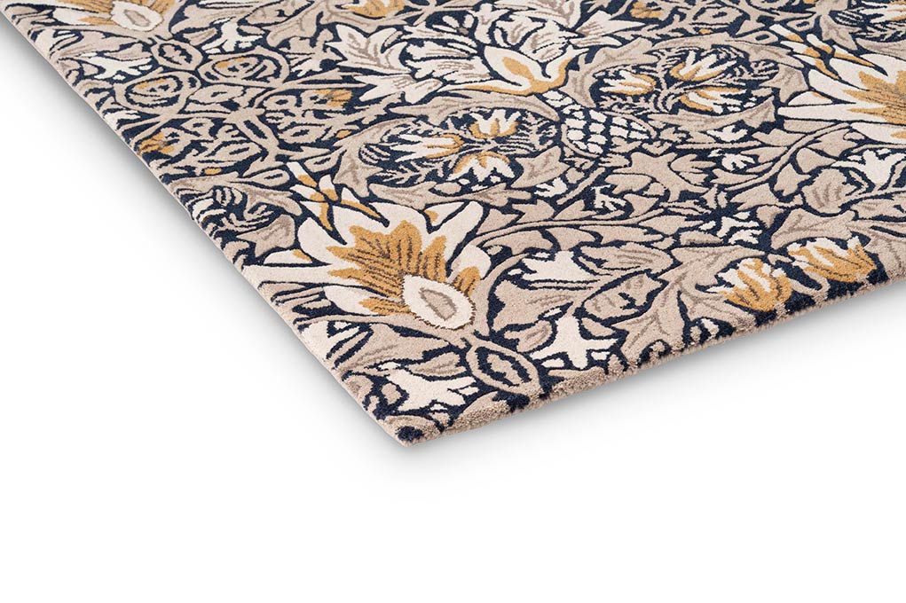 Snakeshead Indigo beige-navy blue rug