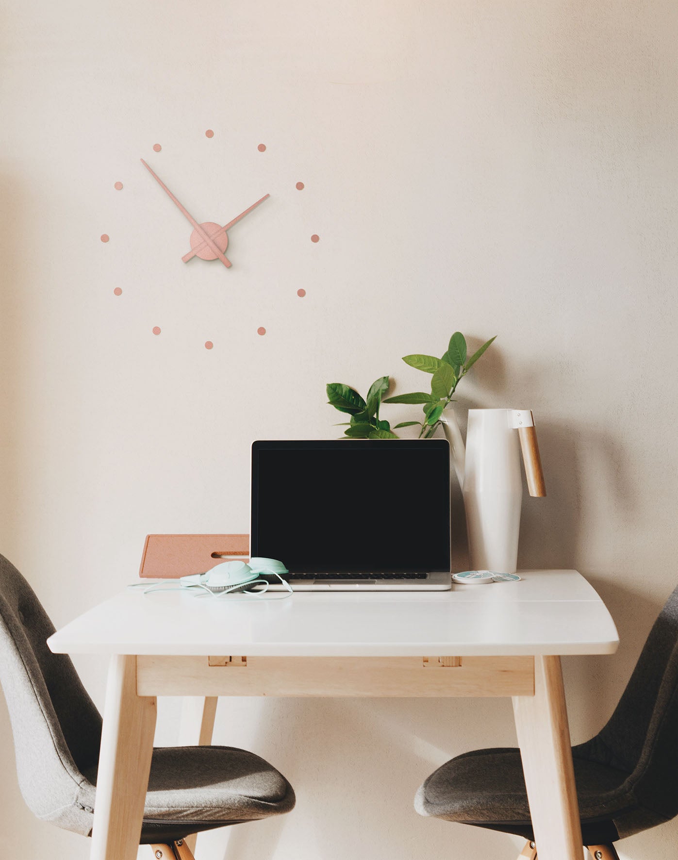 Nástěnné hodiny OJ MINI růžové