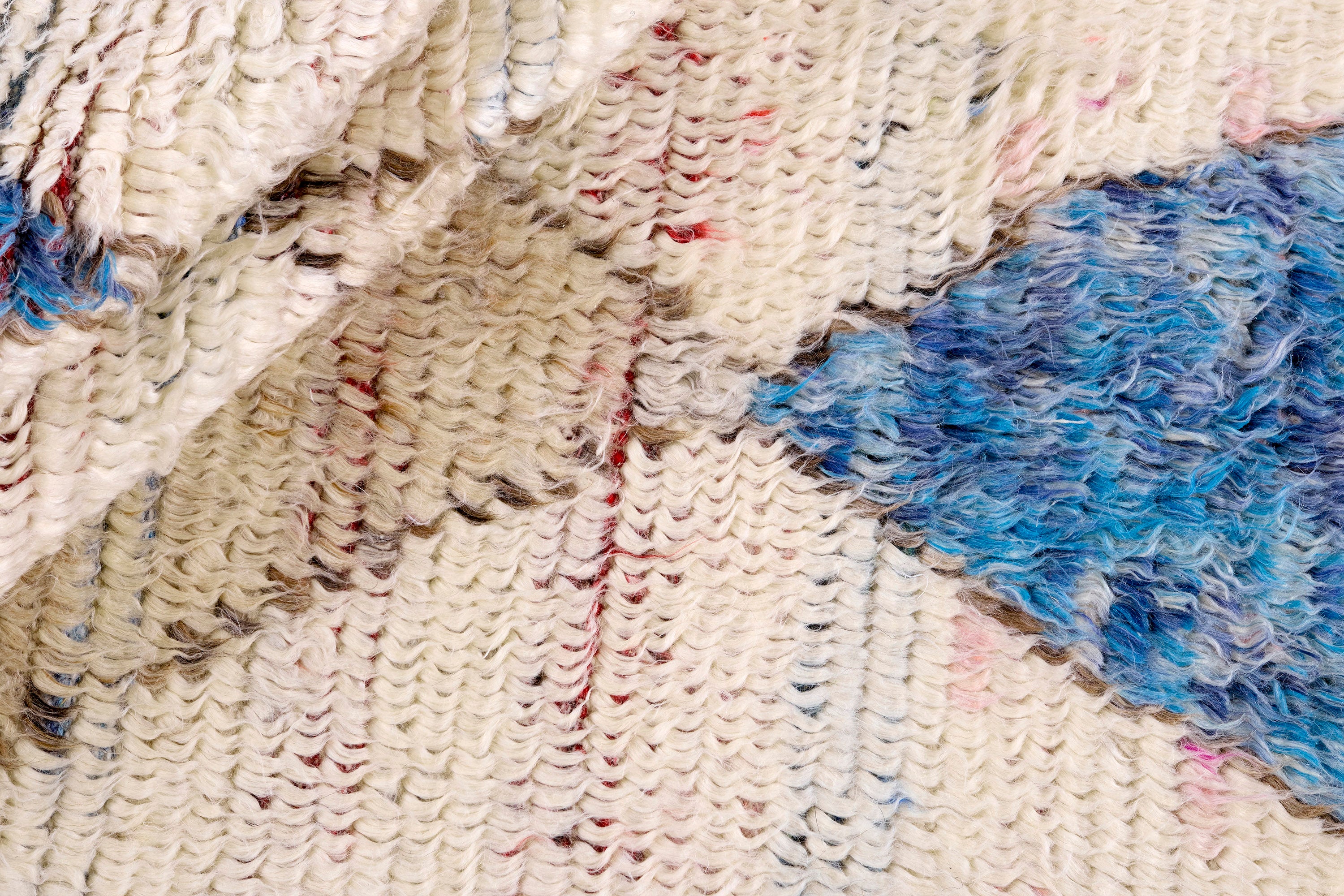 Dywan TRIBE beżowy z niebieskim