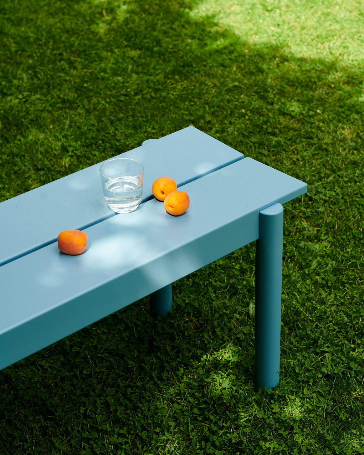 LINEAR Blue Steel Outdoor Bench