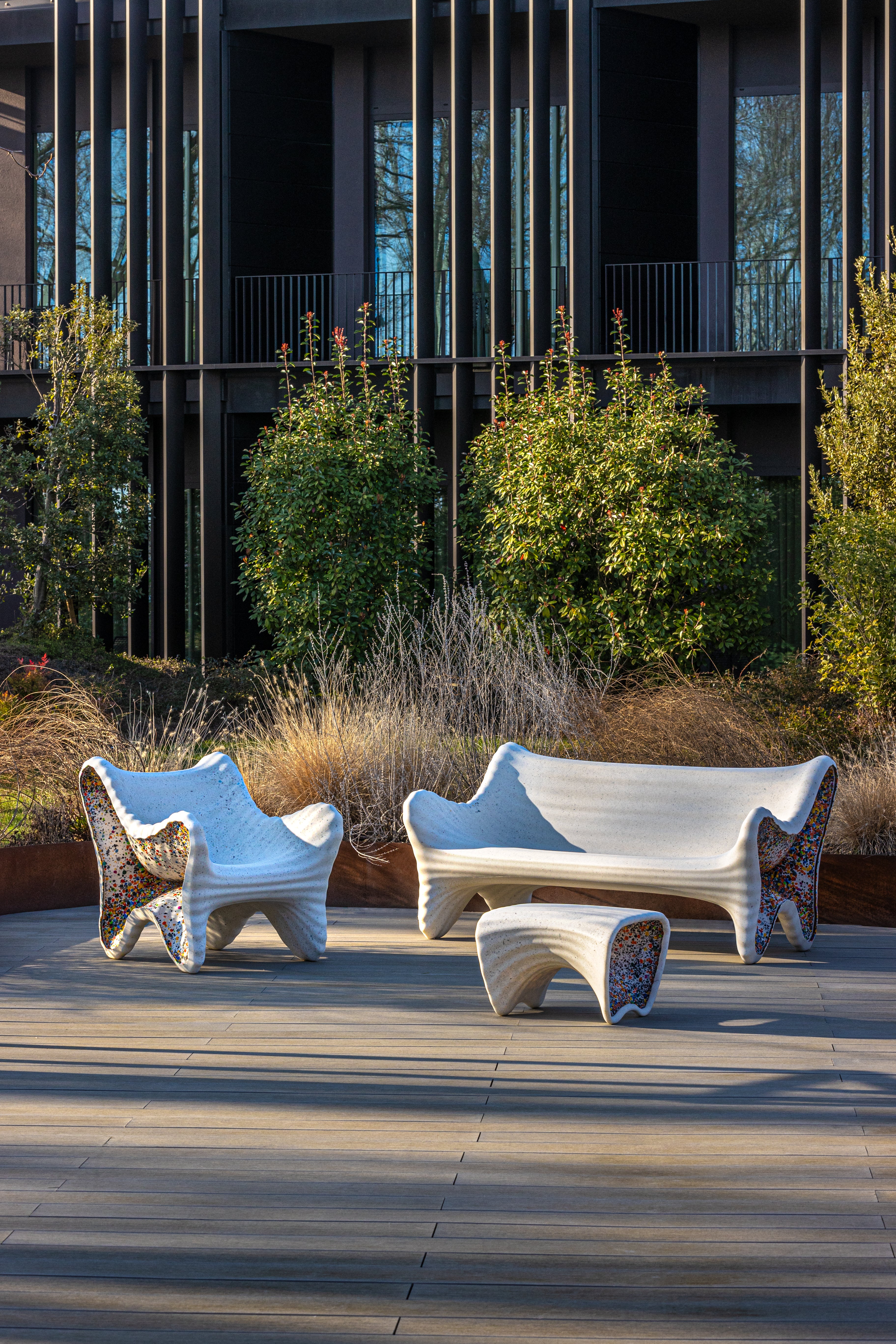 IN-SIDE white garden stool