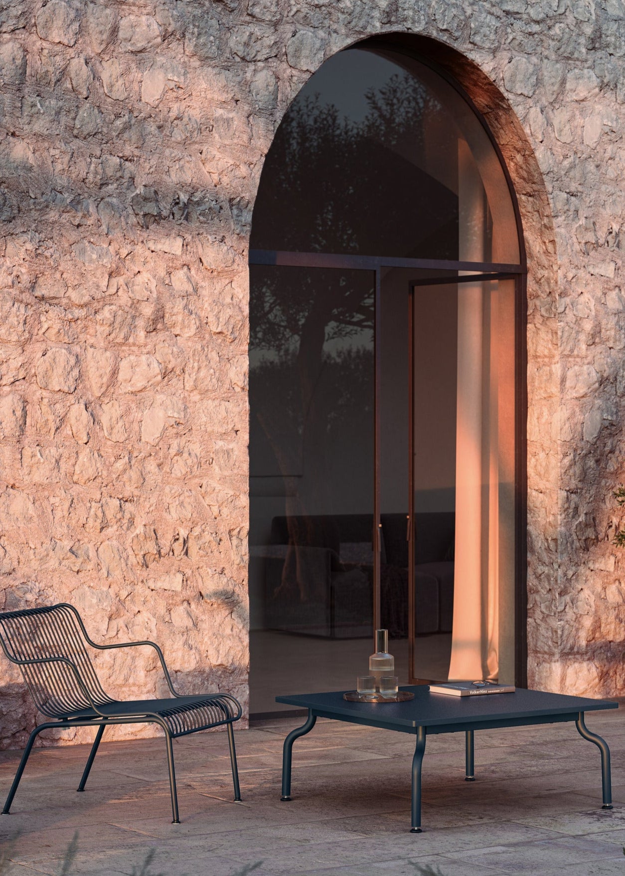 Stolik kawowy ogrodowy SOUTH granatowy