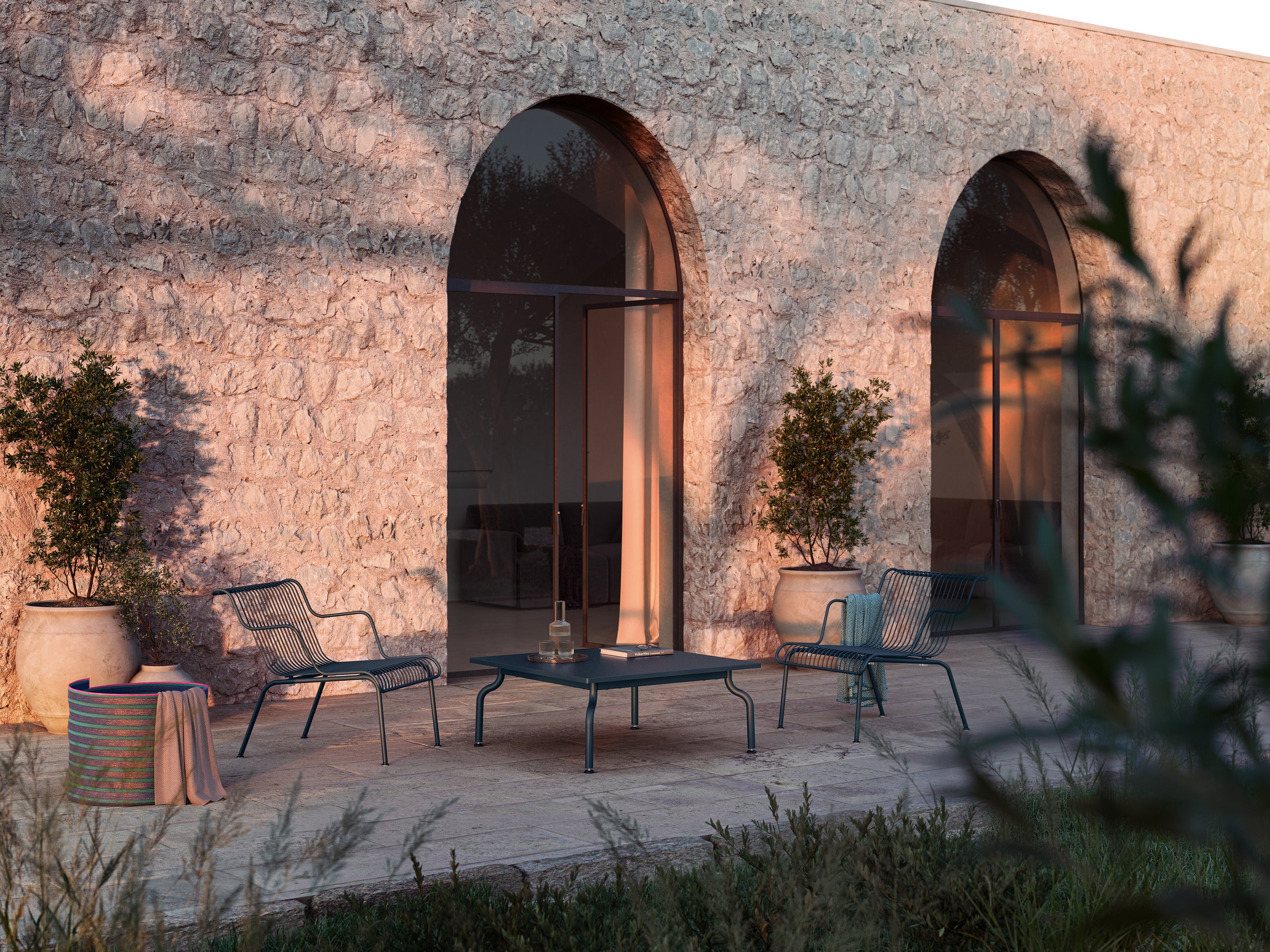 Stolik kawowy ogrodowy SOUTH granatowy