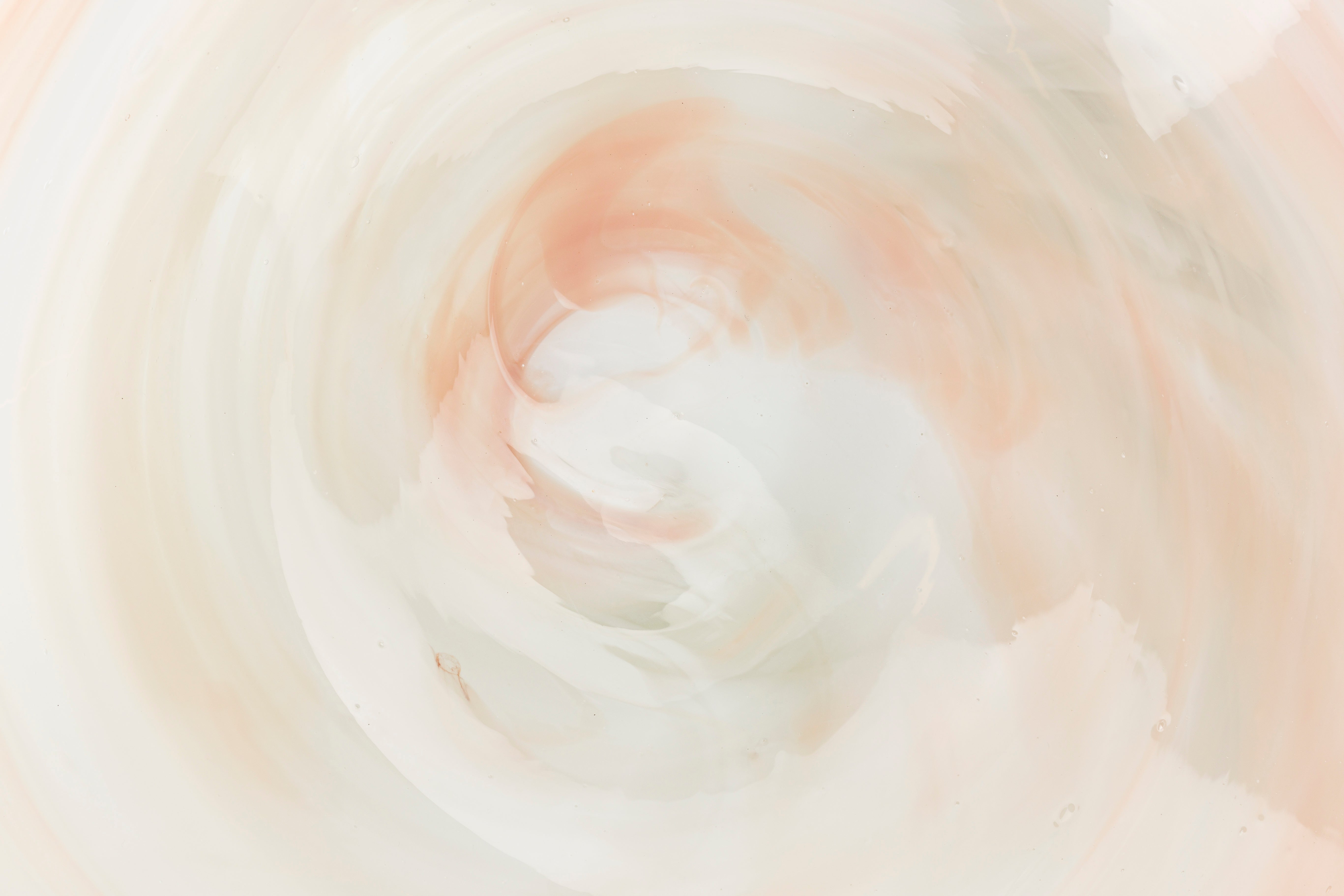 Glass bowl MARIA white with pink