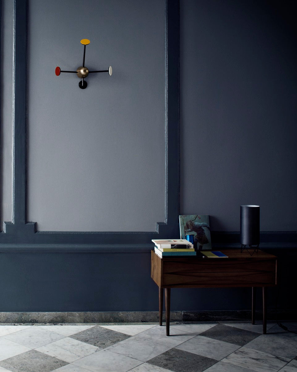 Wieszak MATÉGOT ochra z burgundowym