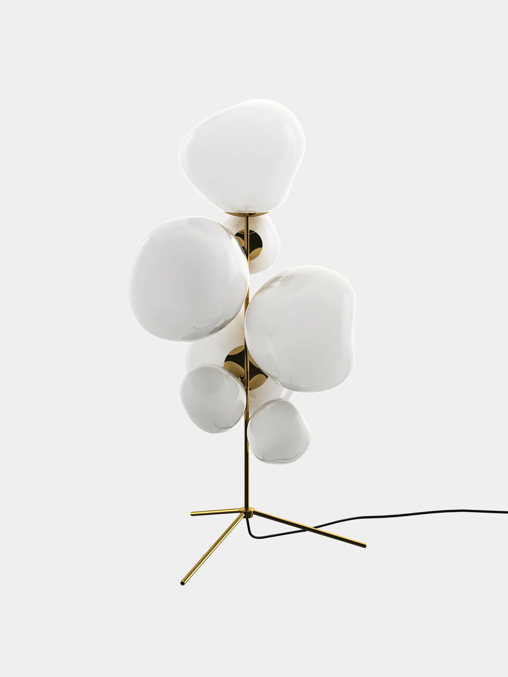 MELT Opal Floor Lamp with Gold Finish