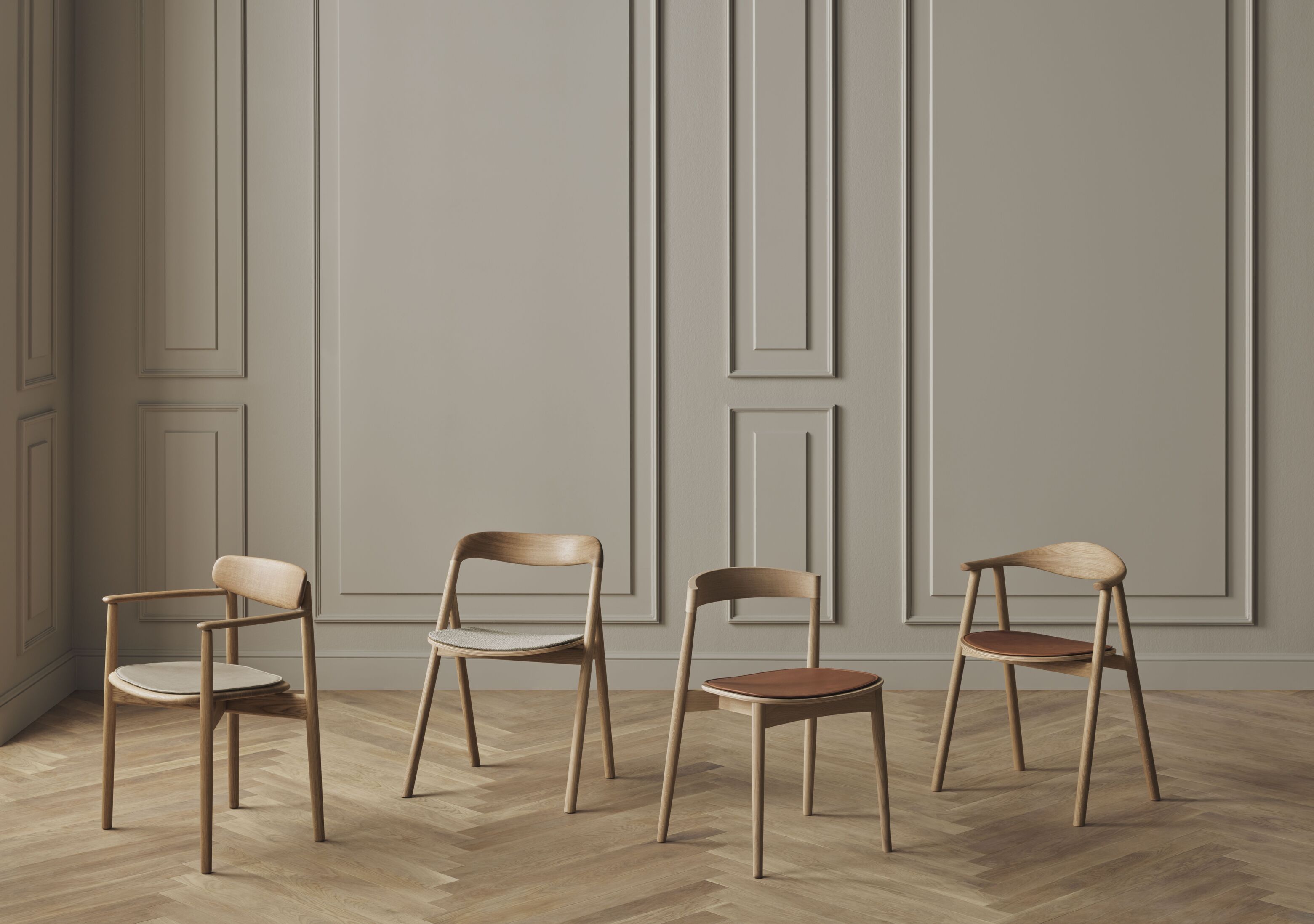 Židle MERGE tmavé dubové dřevo