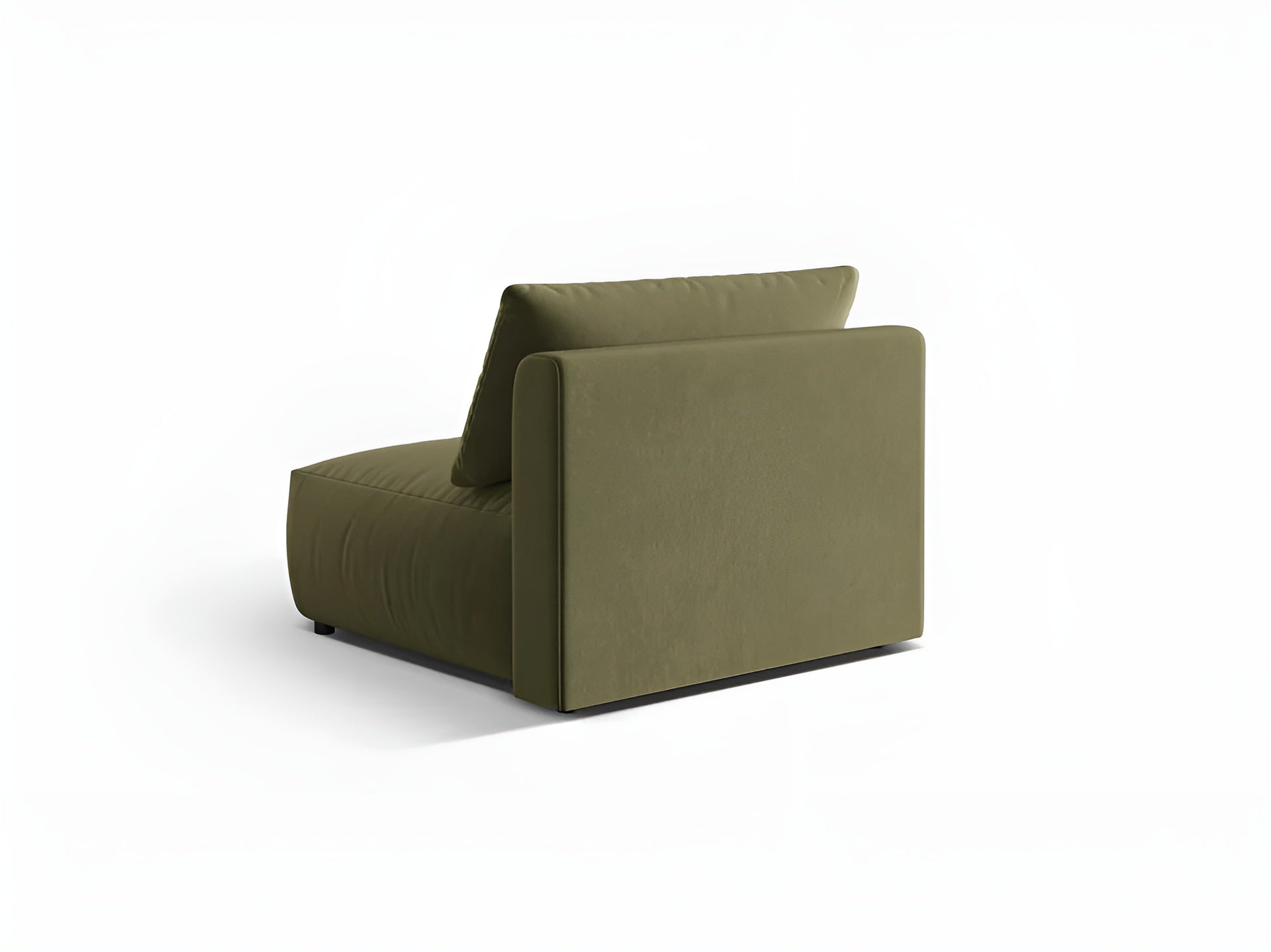 CHRIS Velvet Modular Sofa - Wide Central Element in Light Green